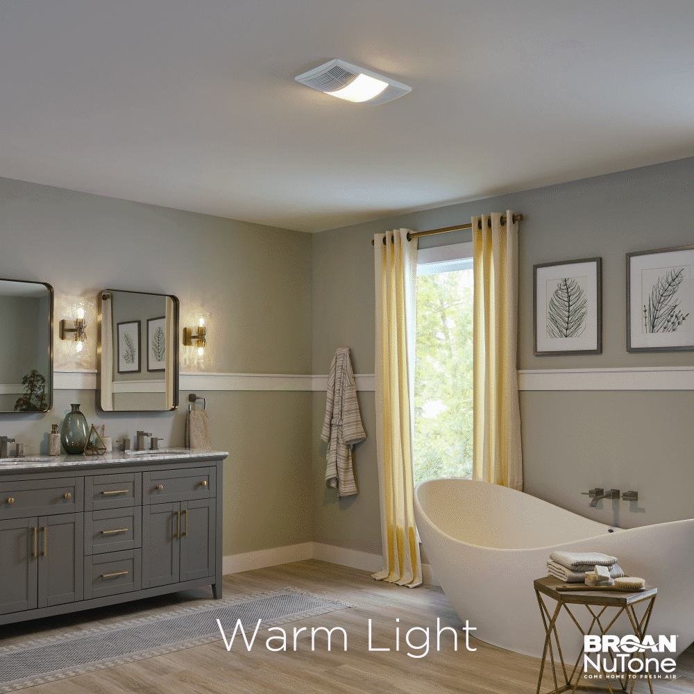 Picture of BHFLED80 - Broan-NuTone BHFLED80 PowerHeat Bathroom Exhaust Fan, Heater, and LED Light Combination, 80 CFM