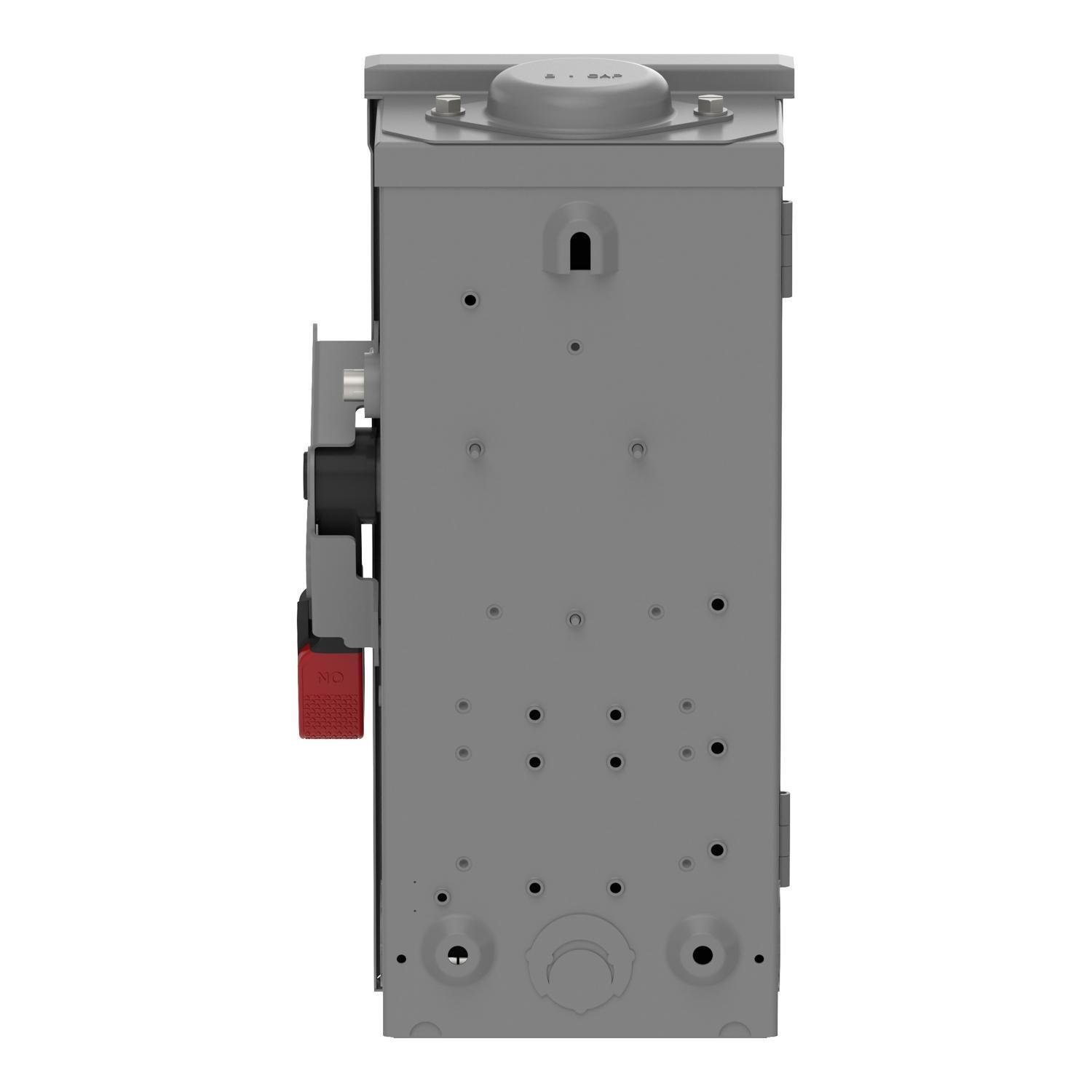 Picture of VHU361NRB - Safety switch, VisiPacT, heavy duty, unfused, viewing window, NEMA 3R, 600V, 30A, 3 pole, neutral installed