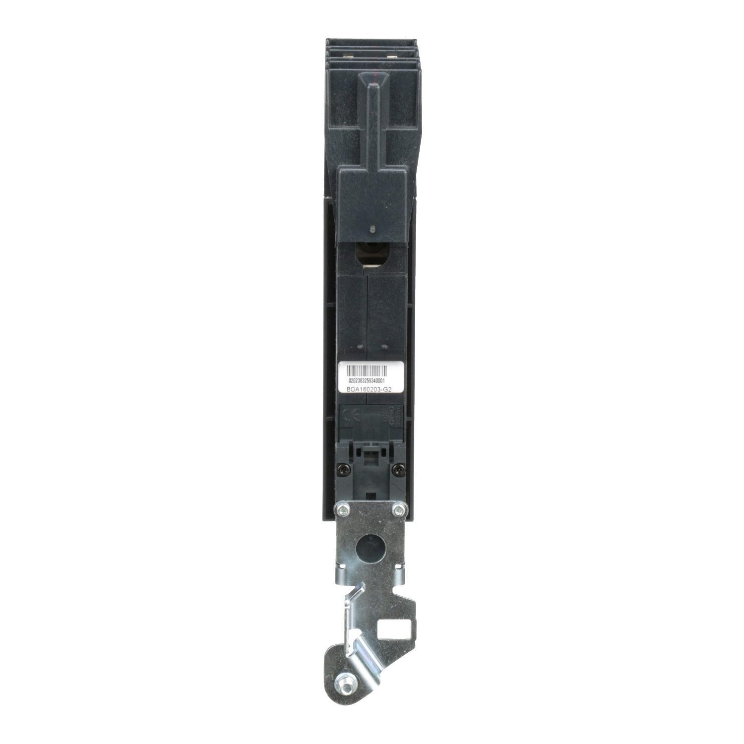 Picture of BDA160203 - Circuit breaker, PowerPacT B, 20A, 1 pole, 600Y/347VAC, 14kA, I-Line, thermal magnetic, 80%, B