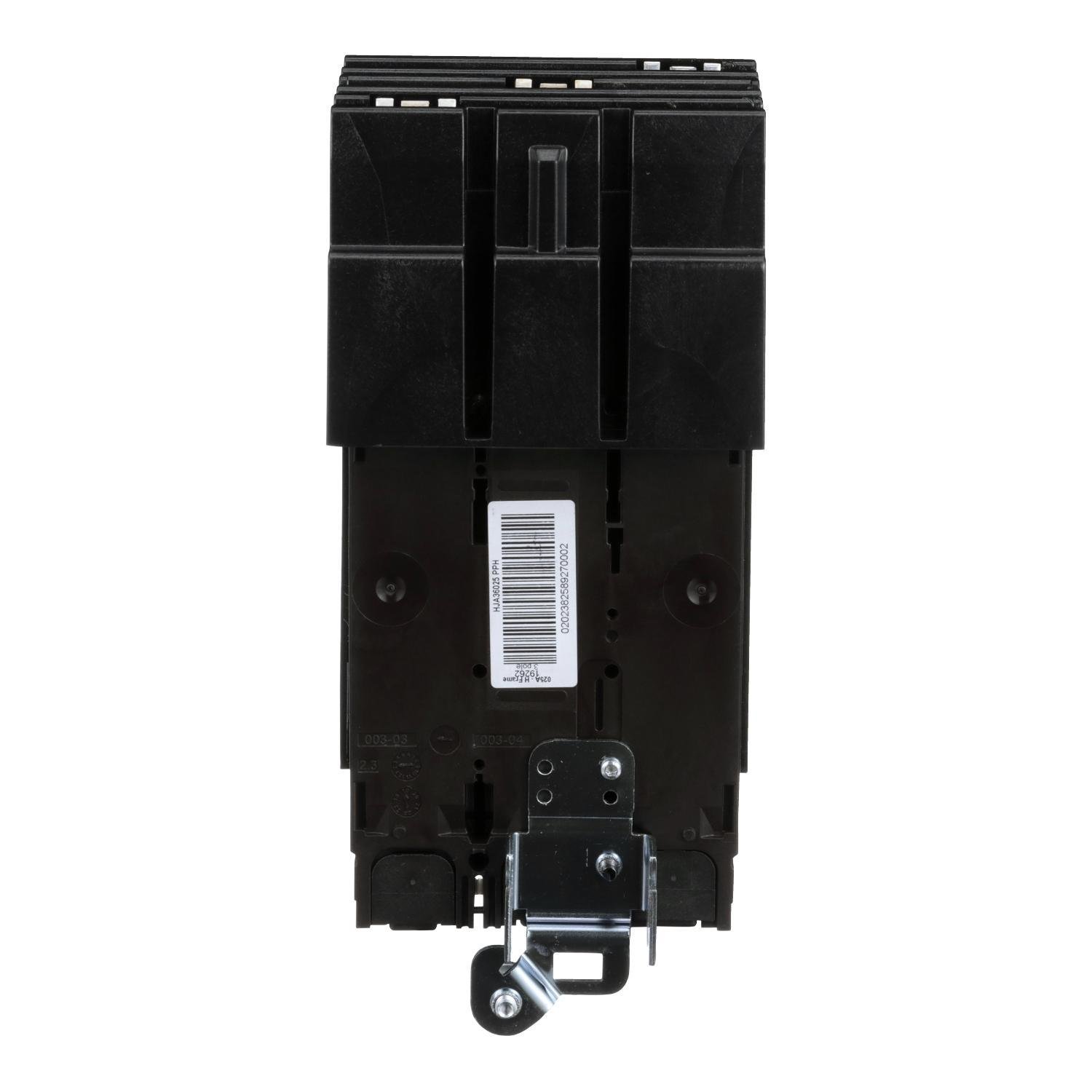 Picture of HJA36025 - Circuit breaker, PowerPacT H, 25A, 3 pole, 600VAC, 25kA, I-Line, thermal magnetic, 80%, ABC