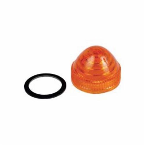 Picture of 9001A9 - Lens, Harmony 9001K, Harmony 9001SK, polycarbonate, domed, amber, grooved lens, 30 mm, for pilot light