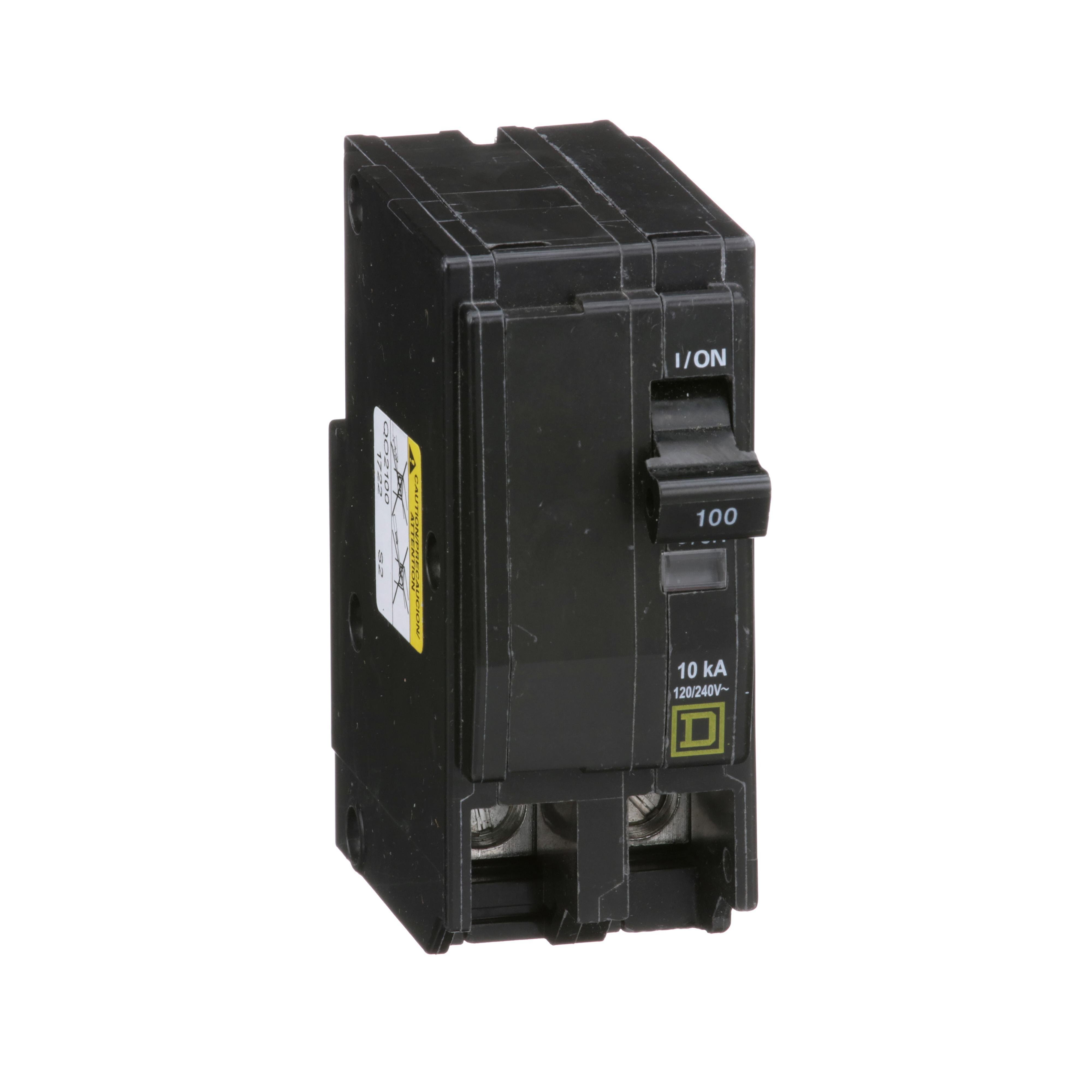 QO2100 - Mini circuit breaker, QO, 100A, 2 pole, 120/240VAC, 10kA, plug in