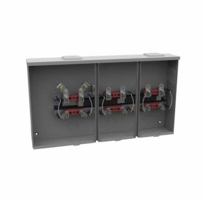 U8213-XL - 4 Terminal Ringless Small Closing Plate 3 Position 100 Ampere Side Wireway