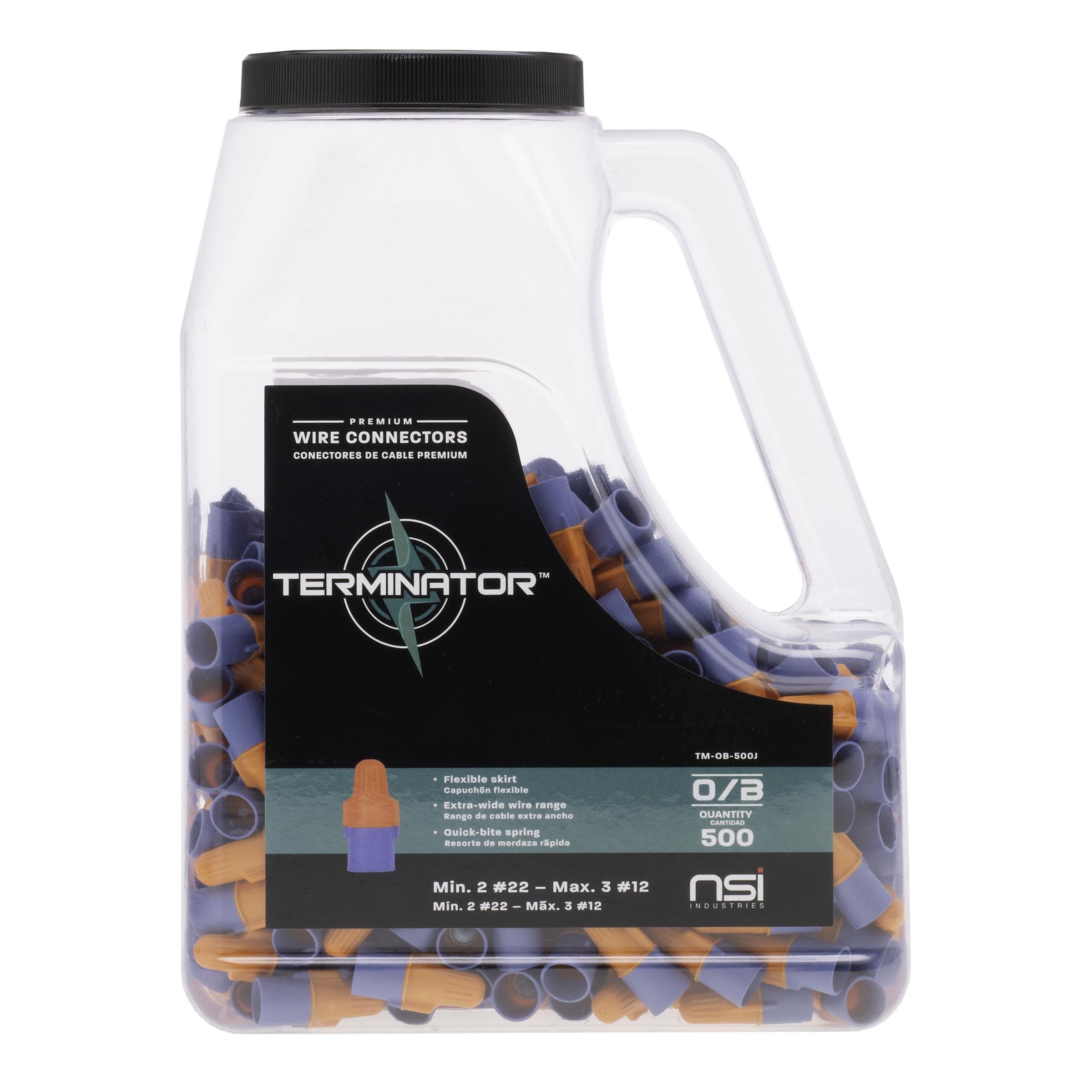 Picture of TM-OB-500J - Premium Wire Connectors in Orange & Blue rated for 22-12 AWG |500 Pack