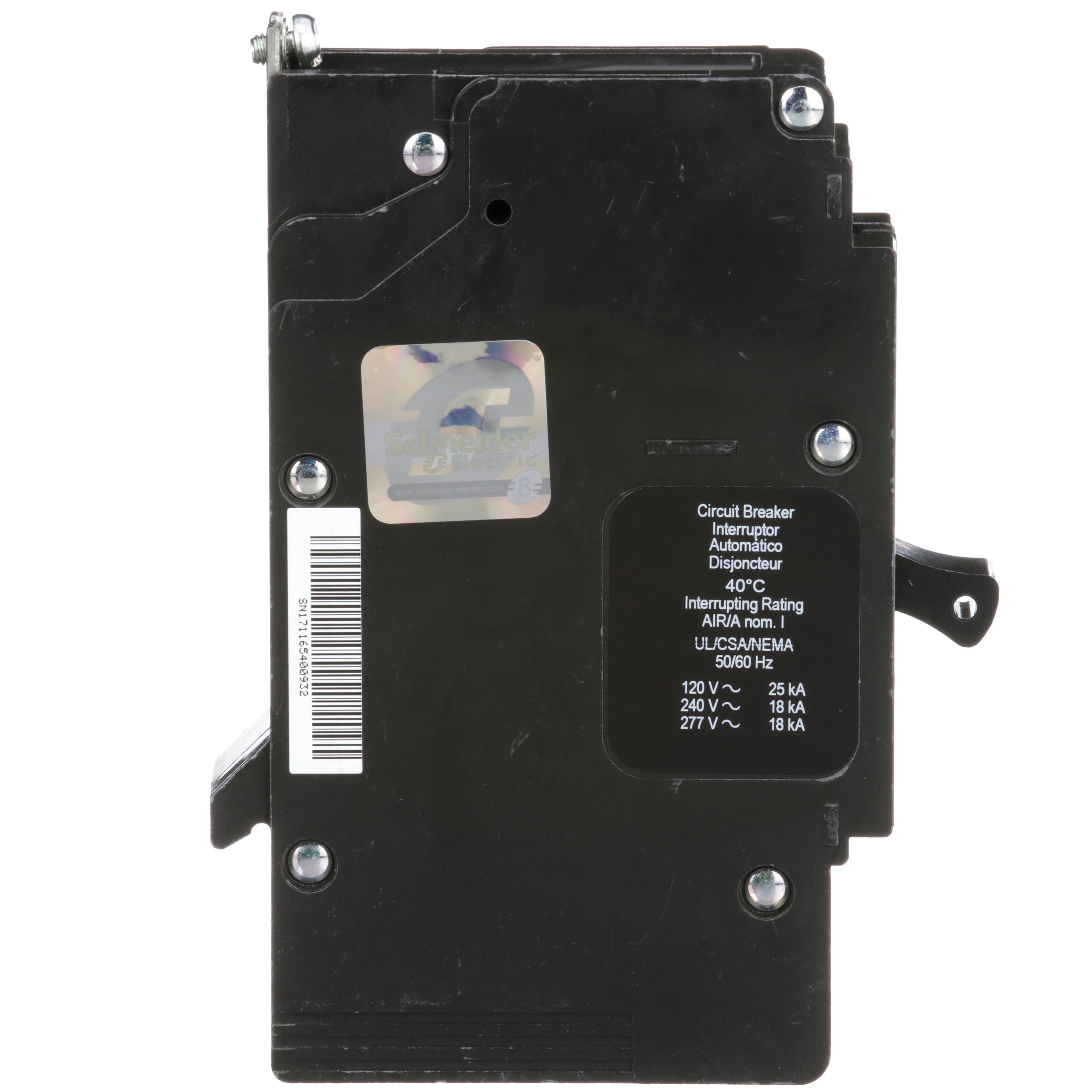Picture of EDB14060 - Mini circuit breaker, E-Frame, 60A, 1 pole, 277VAC, 25kA max, bolt on [TAA]