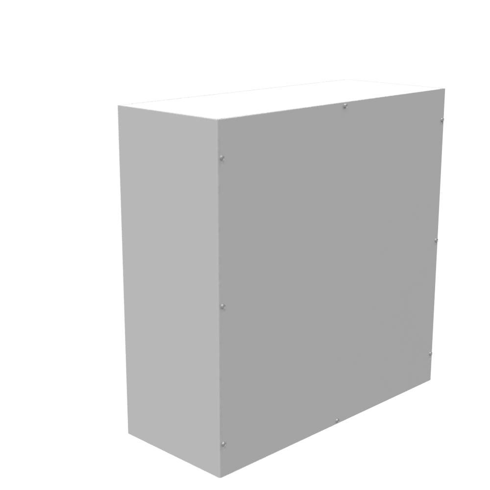 Picture of 303012-SC1-NK - 30x12x30 Screw Cover Type 1 UL Listed Steel No Knockouts ANSI 61 Gray Cover With Teardrop Slots Mounting Holes In Back