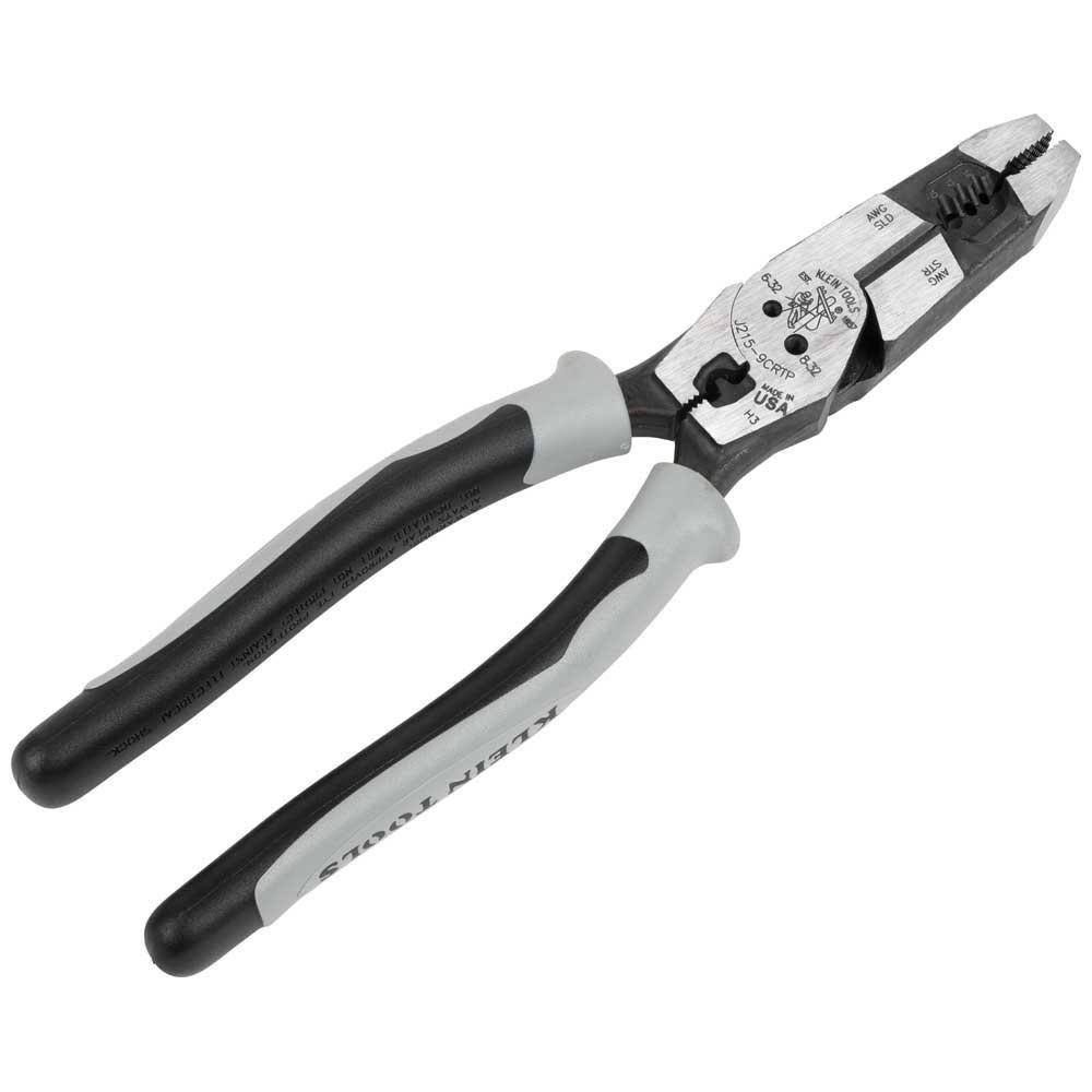 Picture of J2159CRTP - Hybrid Pliers with Crimper, Fish Tape Puller and Wire Stripper