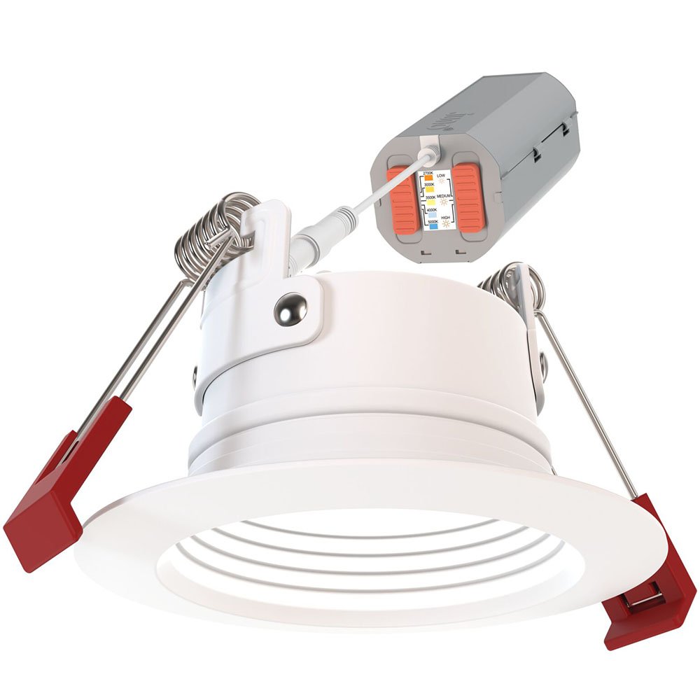 WF2 DREG B ALO25 SWW5 90CRI 120 MW M6 - Wafer 2 in. Regressed Baffle Adjustable Lumen and CCT Canless IC Rated Dimmable Integrated LED Recessed Light Trim