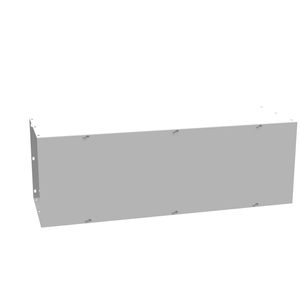 Picture of 121236-GSC1-NK - 12x36x12 Screw Cover Wireway Type 1 UL Listed Steel No Knockouts ANSI 61 Gray