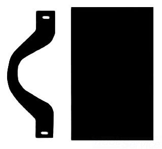 92121 - 1 Gang Ivory Blank Plate with Mounting Strap