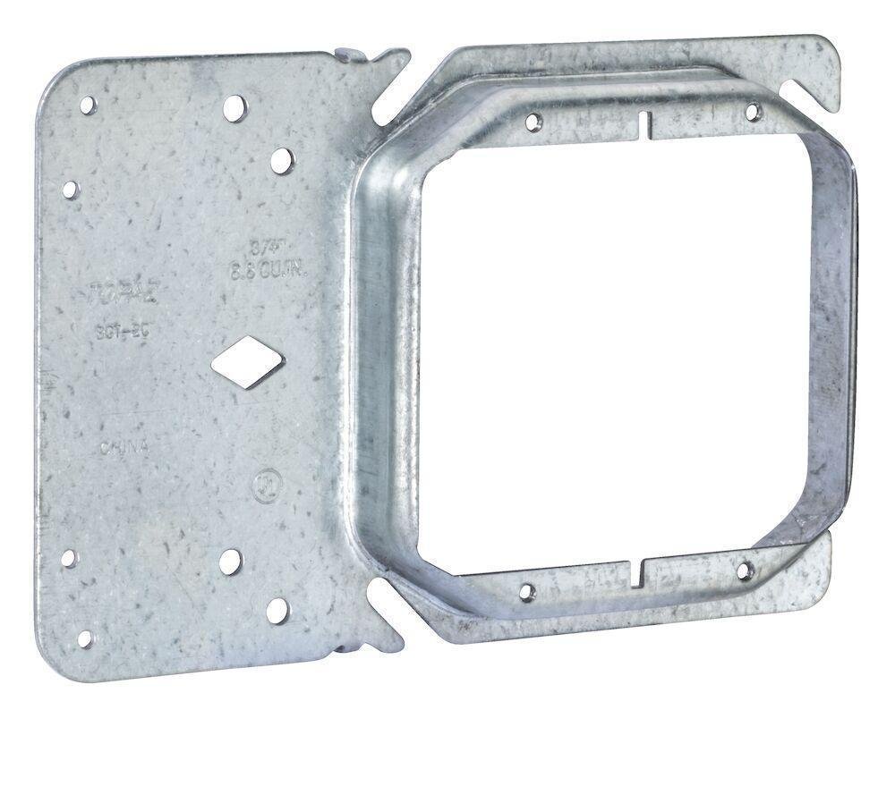 Picture of W2243 - 4" Square Box Mounting Plate with 5/8" Double Gang Device Ring
