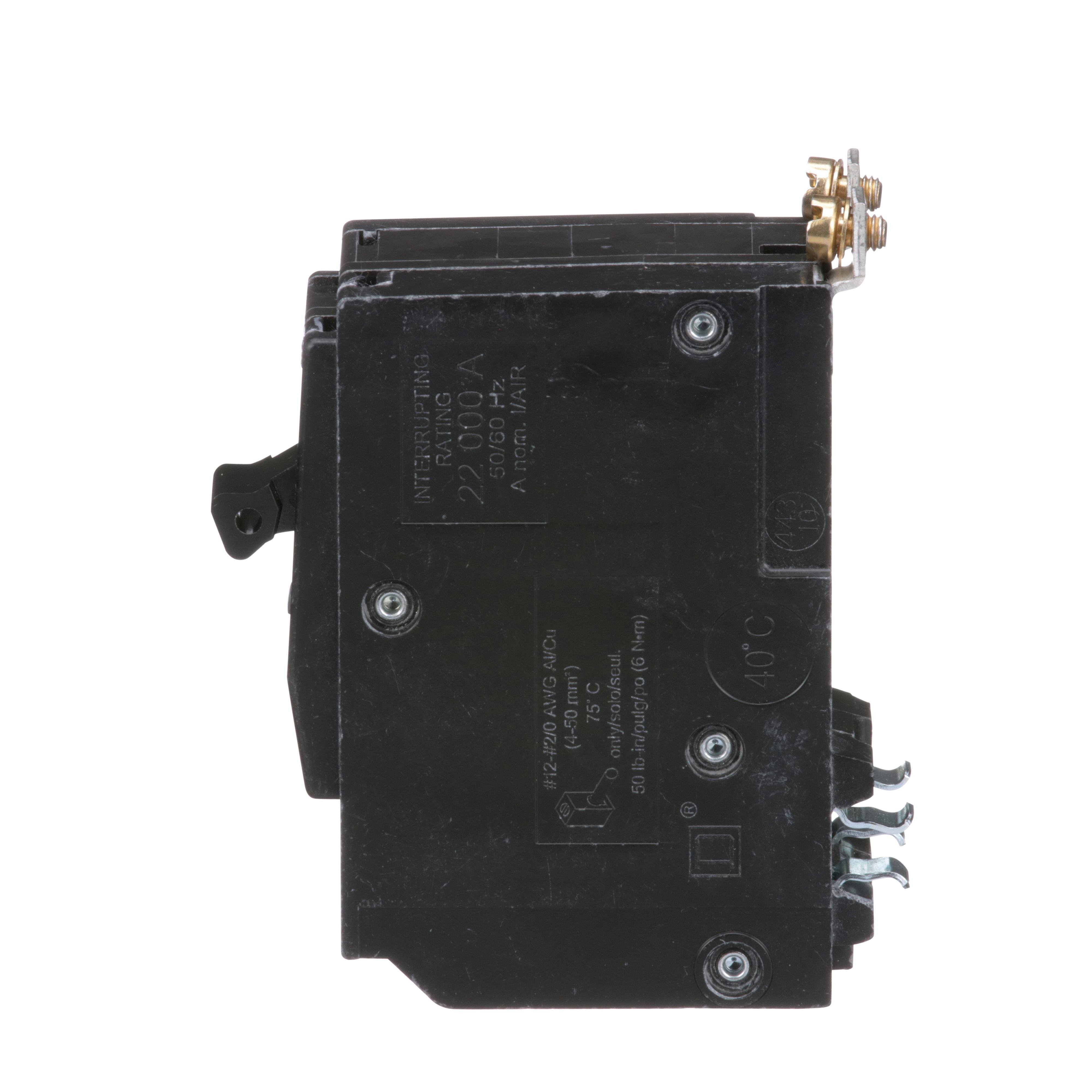 Picture of QOB260VH - Mini circuit breaker, QO, 60A, 2 pole, 120/240VAC, 22kA, bolt on