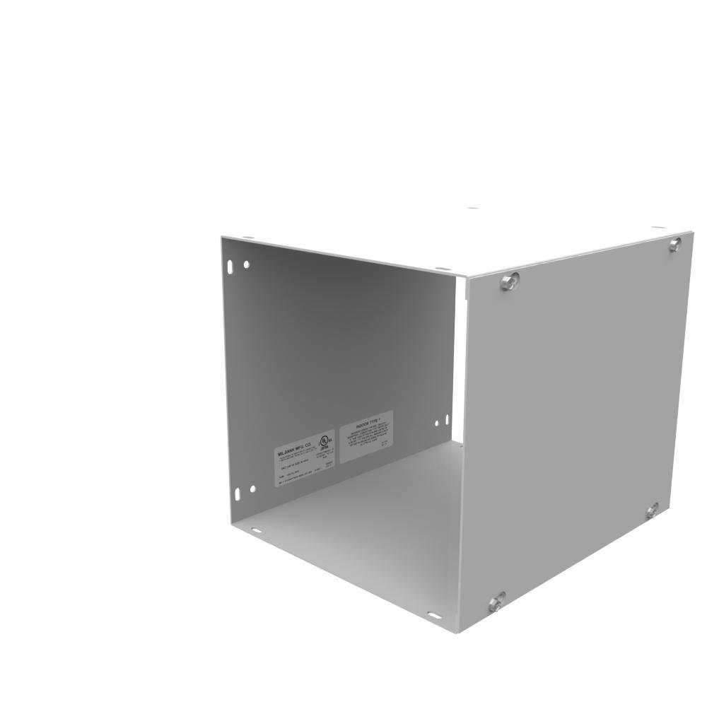 Picture of 101012-GSC1-NK - 10x12x10 Screw Cover Wireway Type 1 UL Listed Steel No Knockouts ANSI 61 Gray