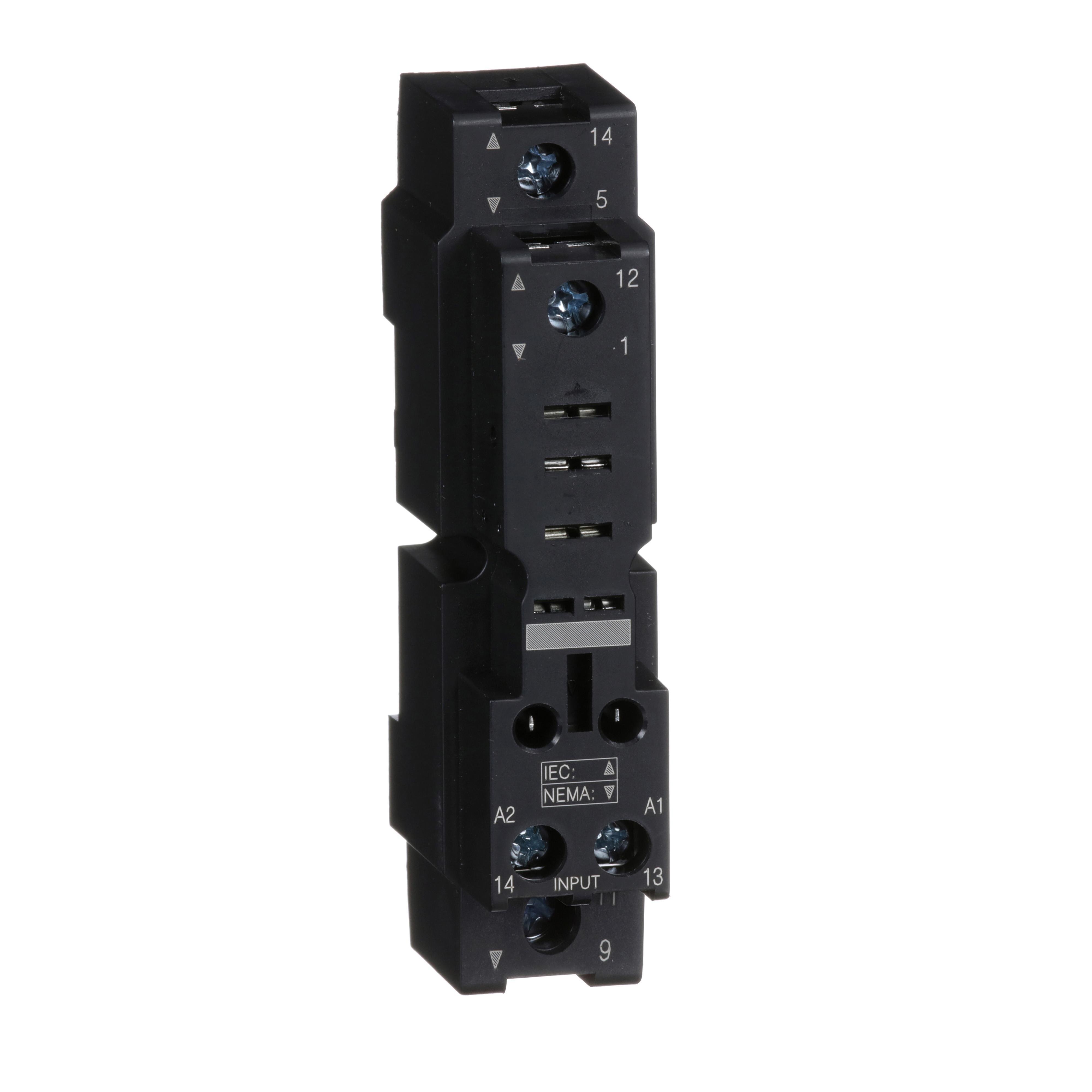 RPZF1 - Harmony, plugin relay socket, mixed contact, 16 A, 250 V, screw clamp, for RPM1 relays