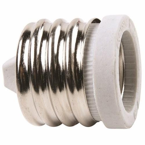 8681 - 250V, 600W Mogul to Medium Socket Adapter, White