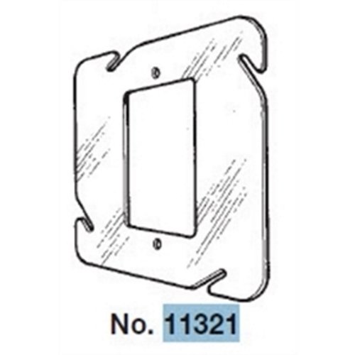 11321 - Single Gang Square Flat Cover, 4 11/16"