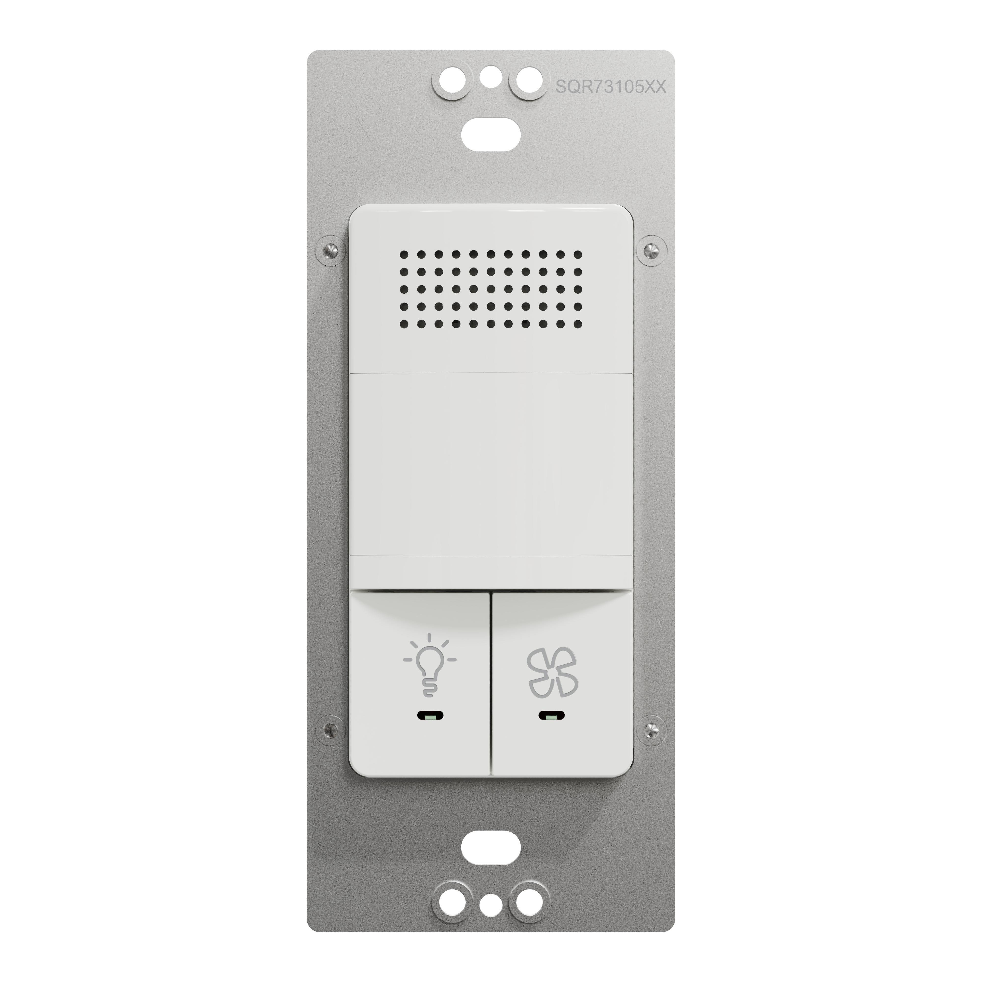 SQR73105WH - Occupancy and humidity sensor, X Series, PIR, single pole, 1 way, white, matte finish
