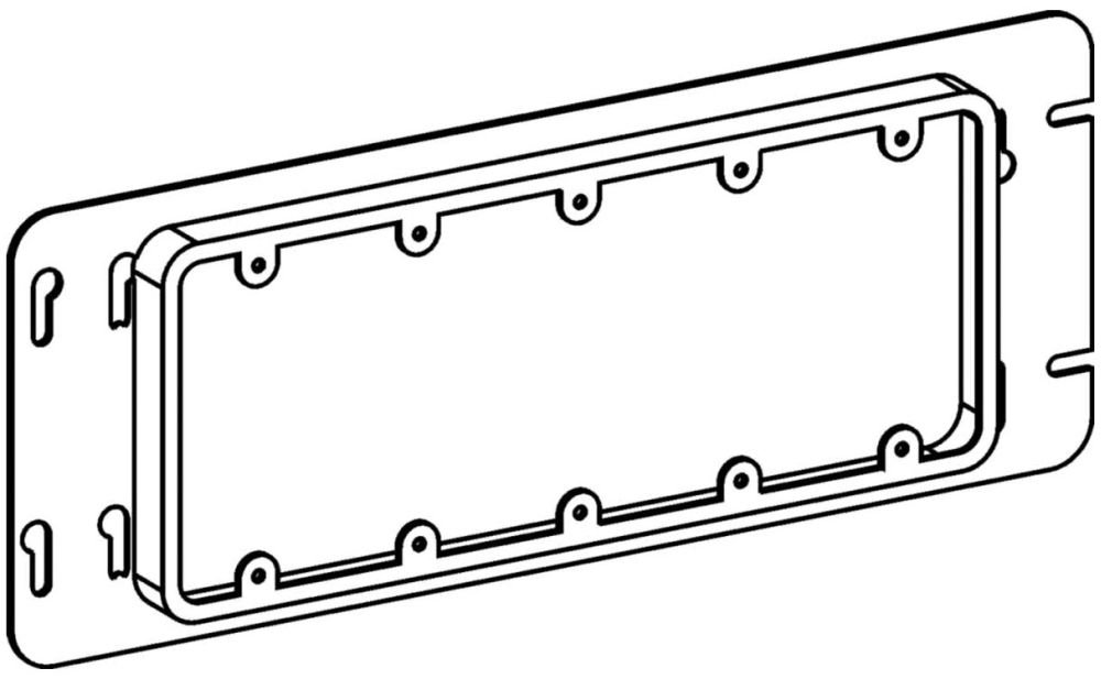 SR-5 - RAISED 3/4", 5-GANG SWITCH BOX DEVICE RING