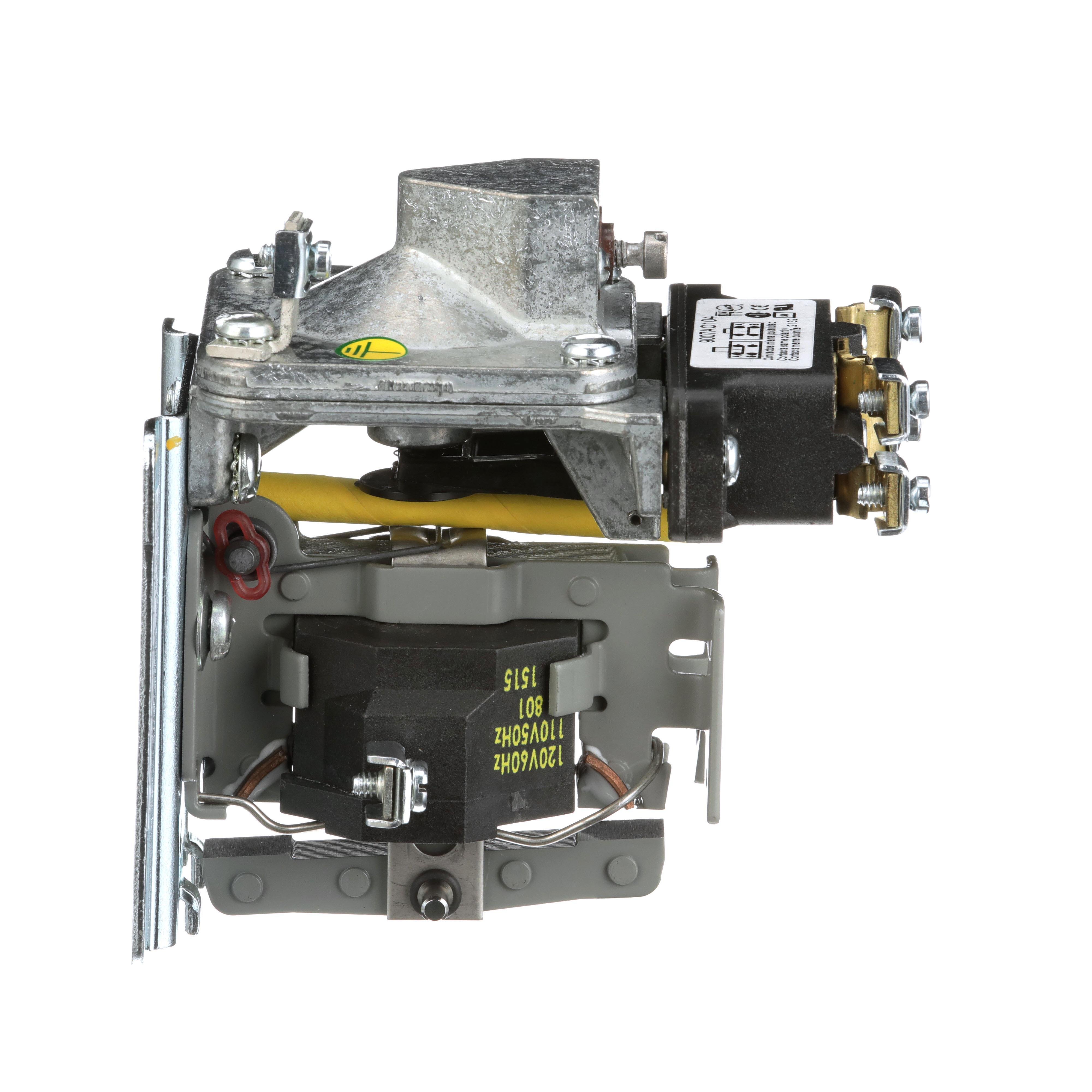 Picture of 9050AO10DV02 - Timing Relay, Type A, pneumatic, off delay, 0.1 to 60 seconds, 15A, 600V, SPDT, timed, 110/120VAC 50/60Hz coil, open
