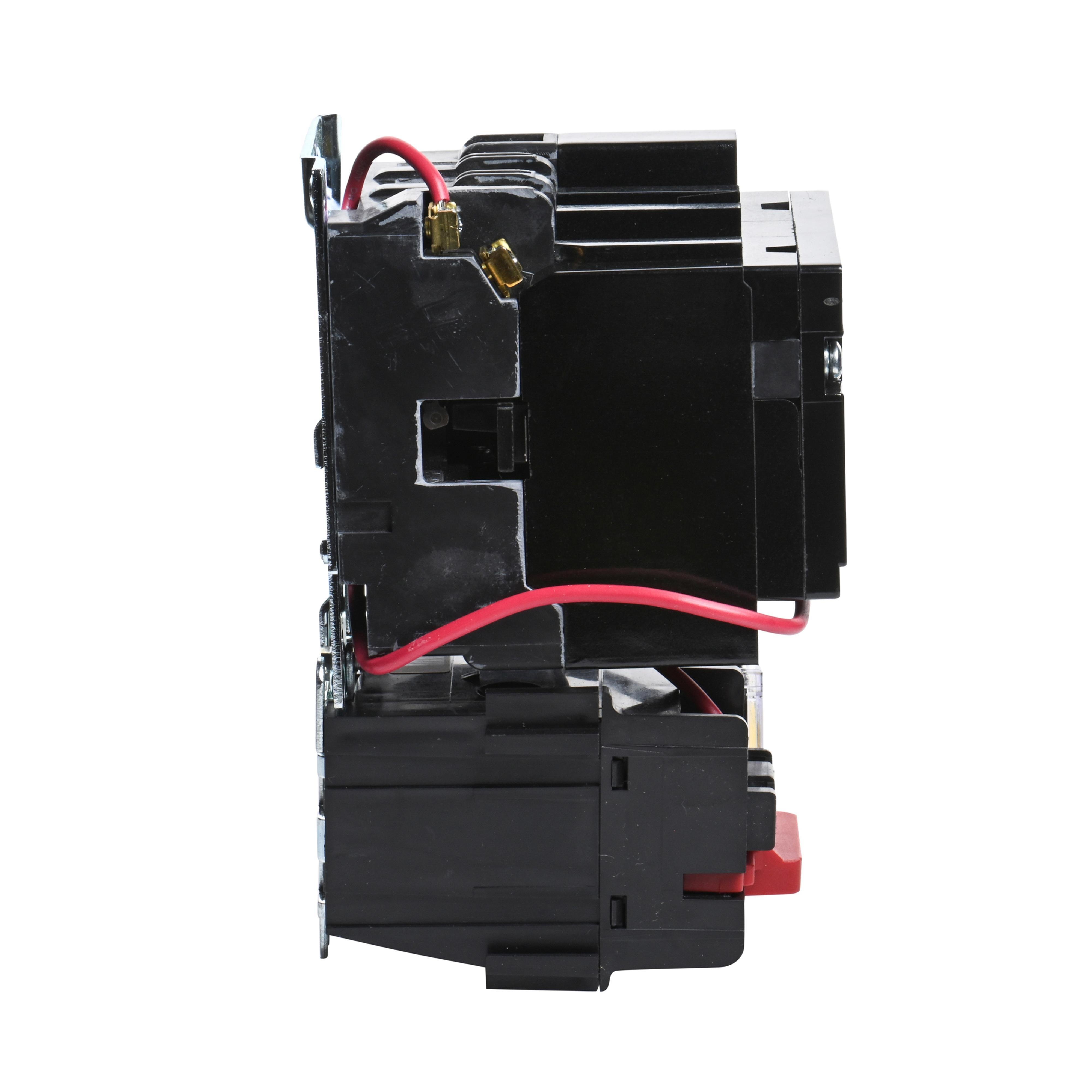 Picture of 8536SCO3V02H300S - NEMA motor starter, Type S, nonreversing, Size 1, 27A, 10HP at 460VAC, up to 100kA SCCR, 3 phase, 3 pole, Motor Logic, 120VAC coil, open [TAA]