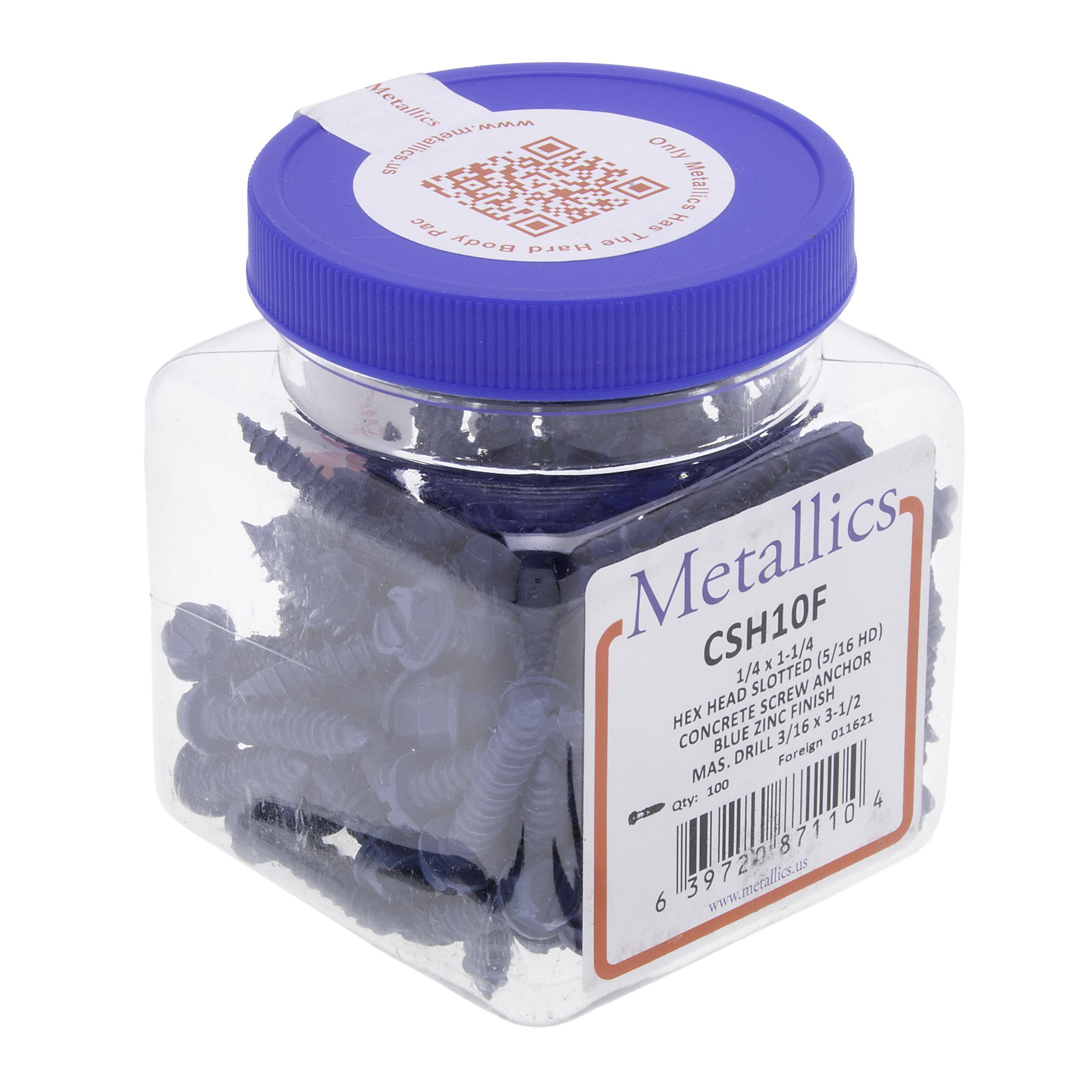 Picture of CSH10F - Anchors 1/4X1-1/4 Hwh Blu St-zn (Jar100)