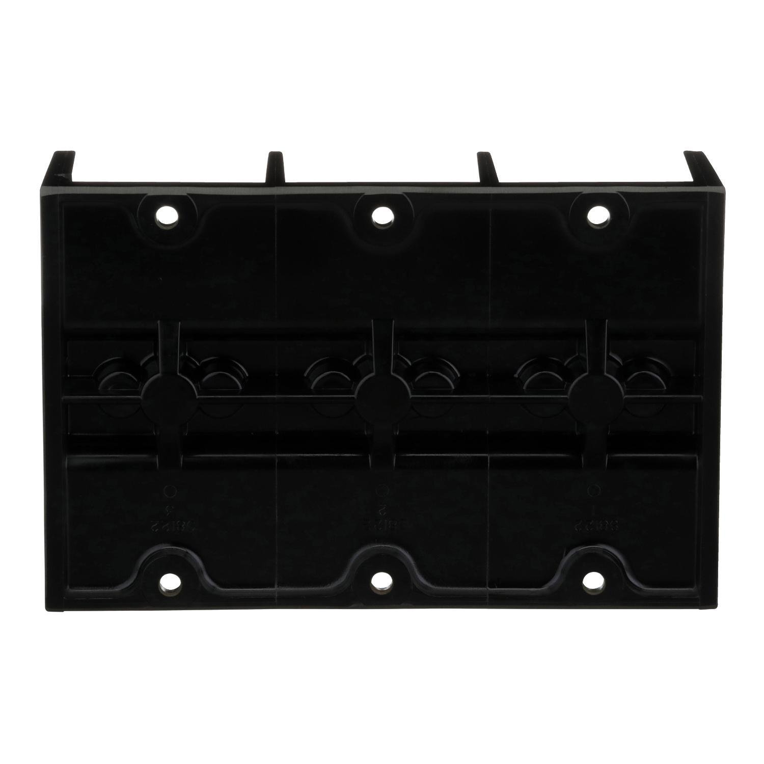 Picture of 9080LBA365212 - Power distribution block, Linergy, 3 pole, 2 line, 12 load, 760A Cu, 620A Al, 600V