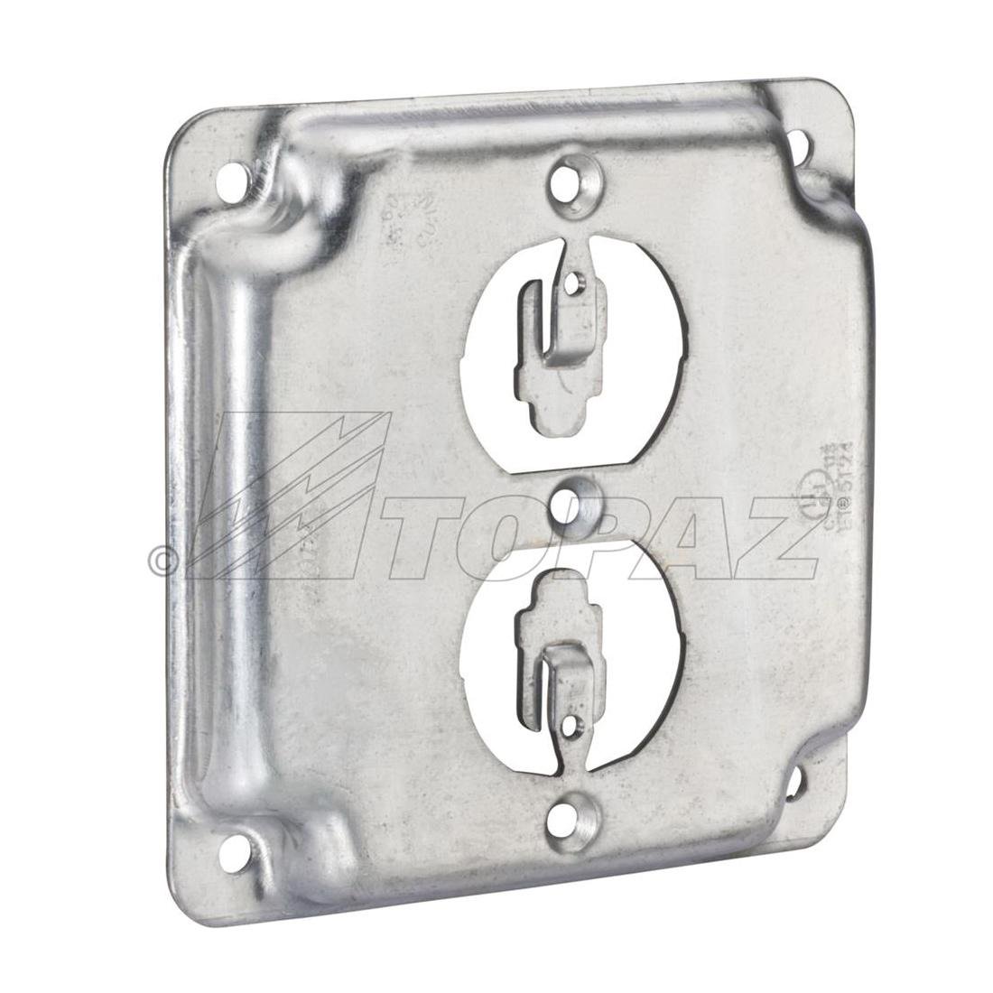 Picture of C3454 - 4" Square Industrial Surface Covers 1 Duplex Receptacle
