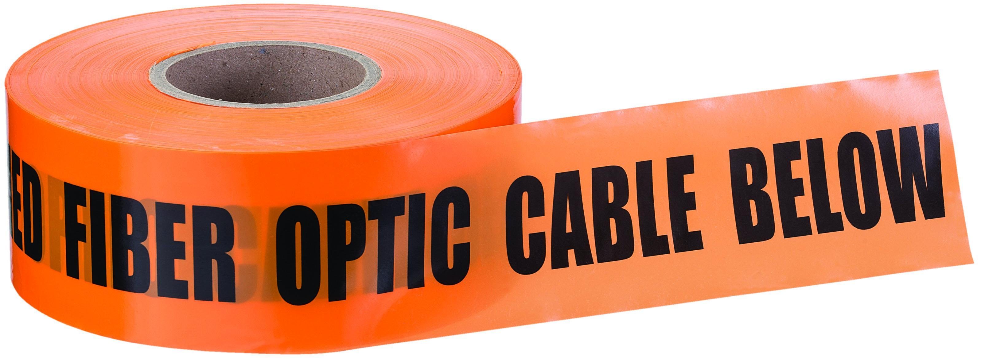 42-104 - Non-Detect Underground "Caution Buried Fiber OpticLine", Orange, 3" x 1,000