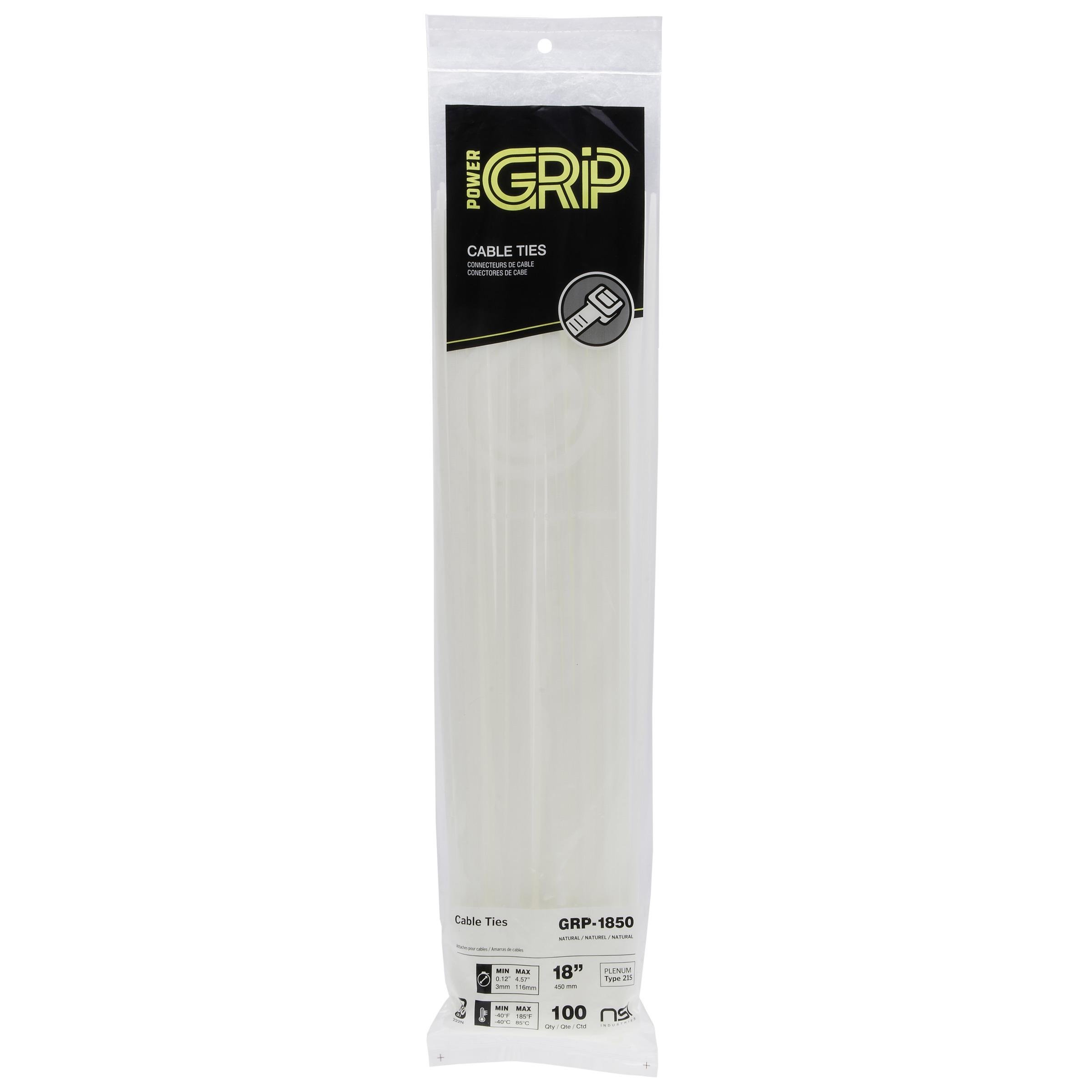 Picture of GRP-1850 - 18”, Natural General Purpose 50lb Cable Ties, 100 Pack