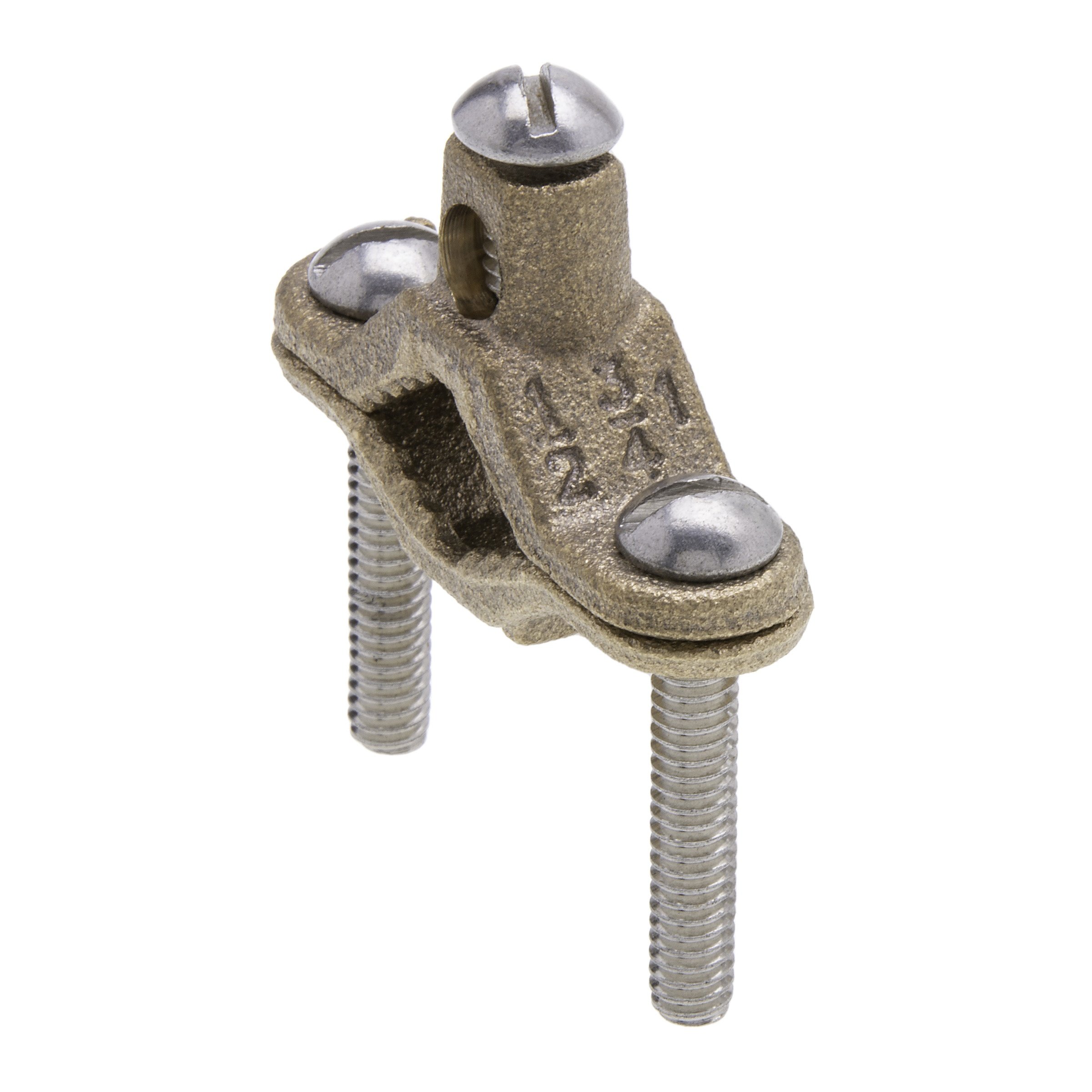 G-1-S-DB - Heavy Duty Bronze Ground Clamp for Direct Burial, 1/2″ to 1″ Pipe