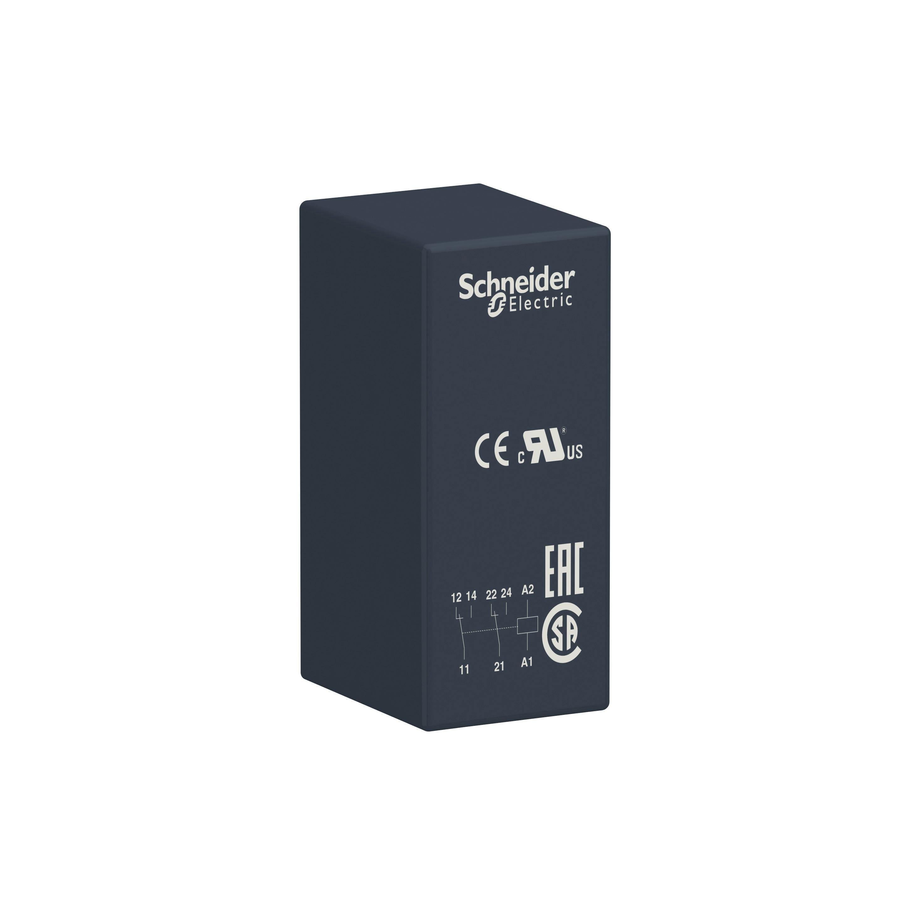 Picture of RSB2A080F7 - interface plug-in relay, Harmony electromechanical relays, 8A, 2CO, 120V AC