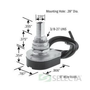 SS104-BG - Pushbutton Switch, SPST, ON-OFF, 3 Amp 1