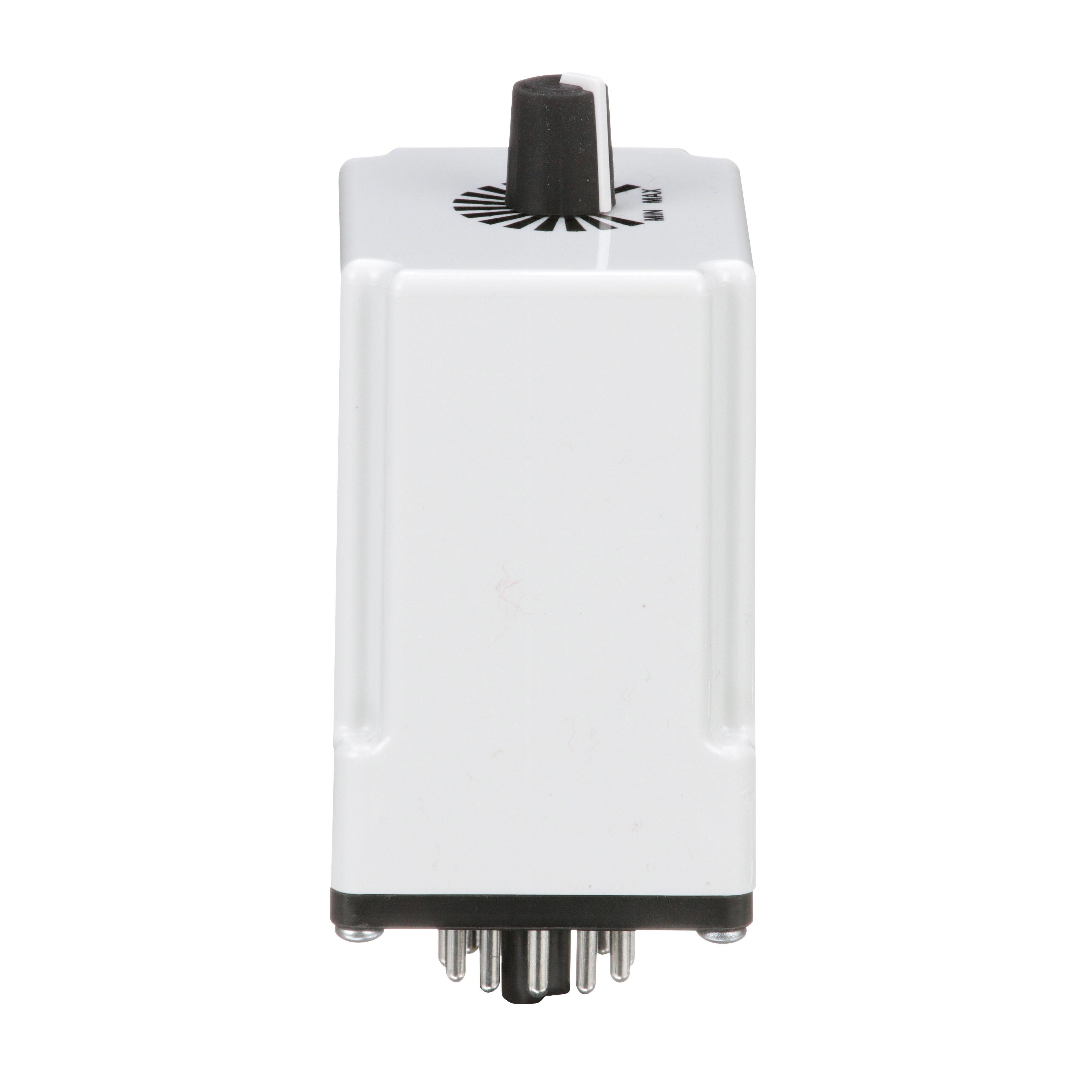 Picture of 9050JCK21V20 - Timing Relay, Type JCK, plug In, off delay, adjustable time, 0.1 to 10 seconds, 10A, 240 VAC, 120 VAC/110 VDC