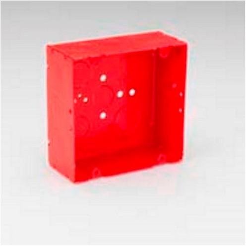 FA-411 - Steel Red Fire Alarm 2-1/8" Deep Drawn 4-11/16" Square Box