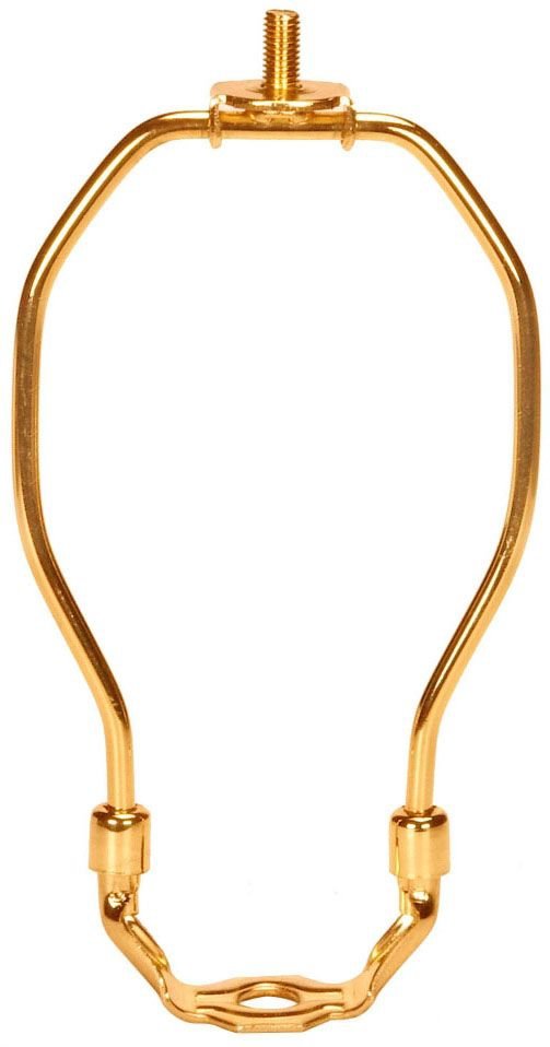 90/219 - Light Duty Harp - Polished Brass Finish - 7" Height - 1/8 IP Saddle - 1/4-27 Thread - 125 Carton