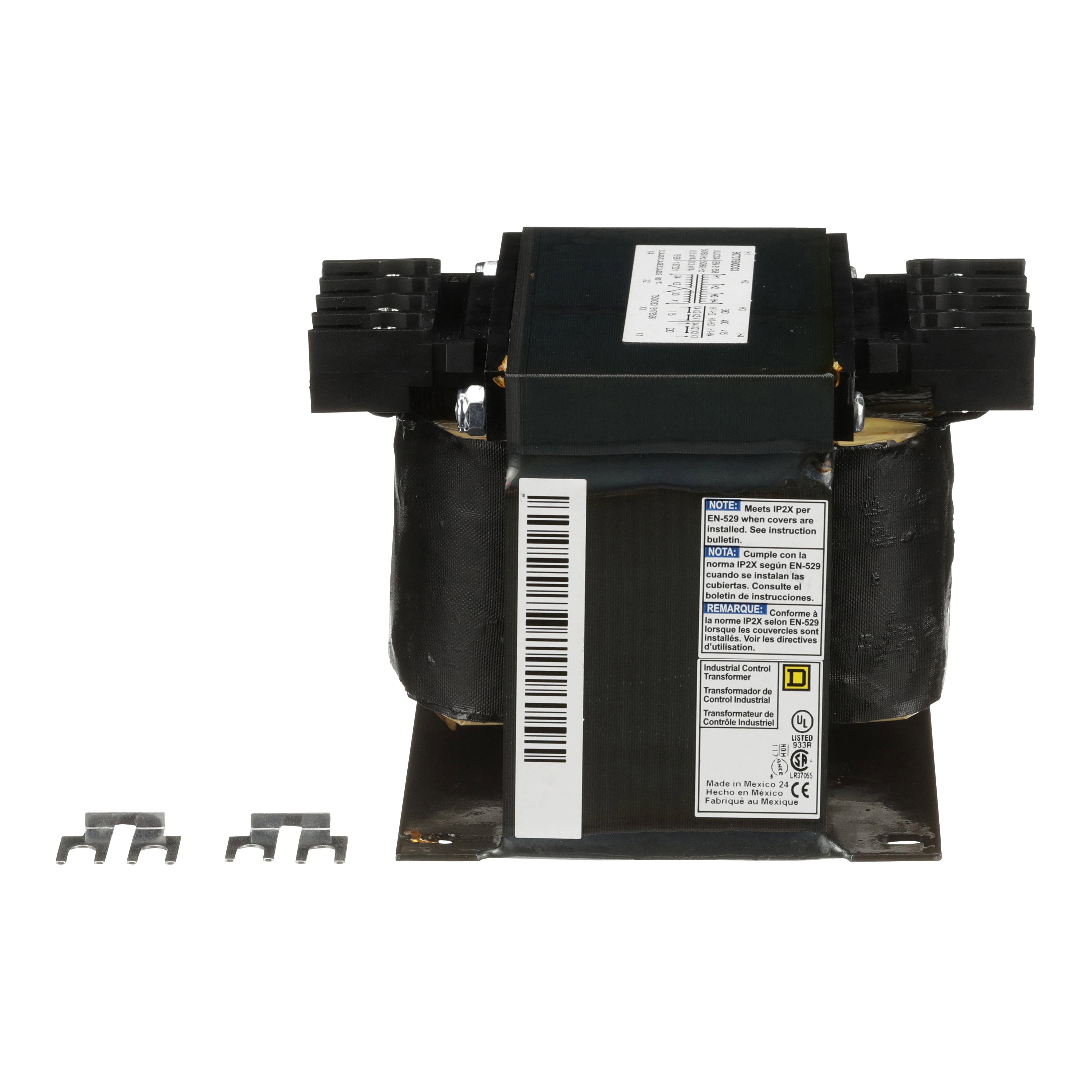 Picture of 9070T500D3 - Transformer, Type T, industrial control, 500VA, 1 phase, 208V primary, 120V secondary, 115C rise