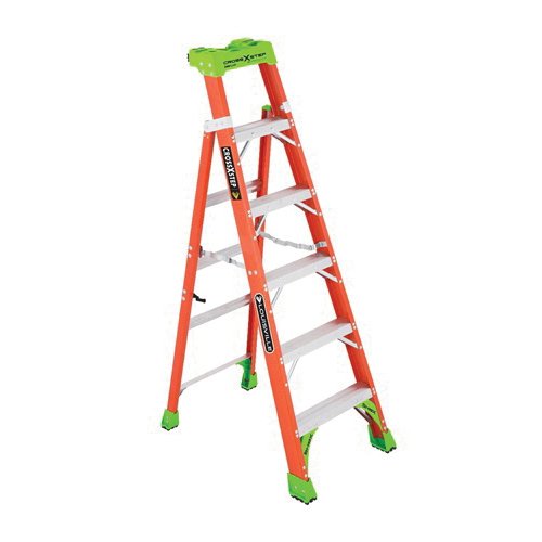 Picture of FXS1506 - Louisville Ladder 6-Foot Fiberglass Cross Step Ladder, Type IA, 300-pound Load Capacity, FXS1506
