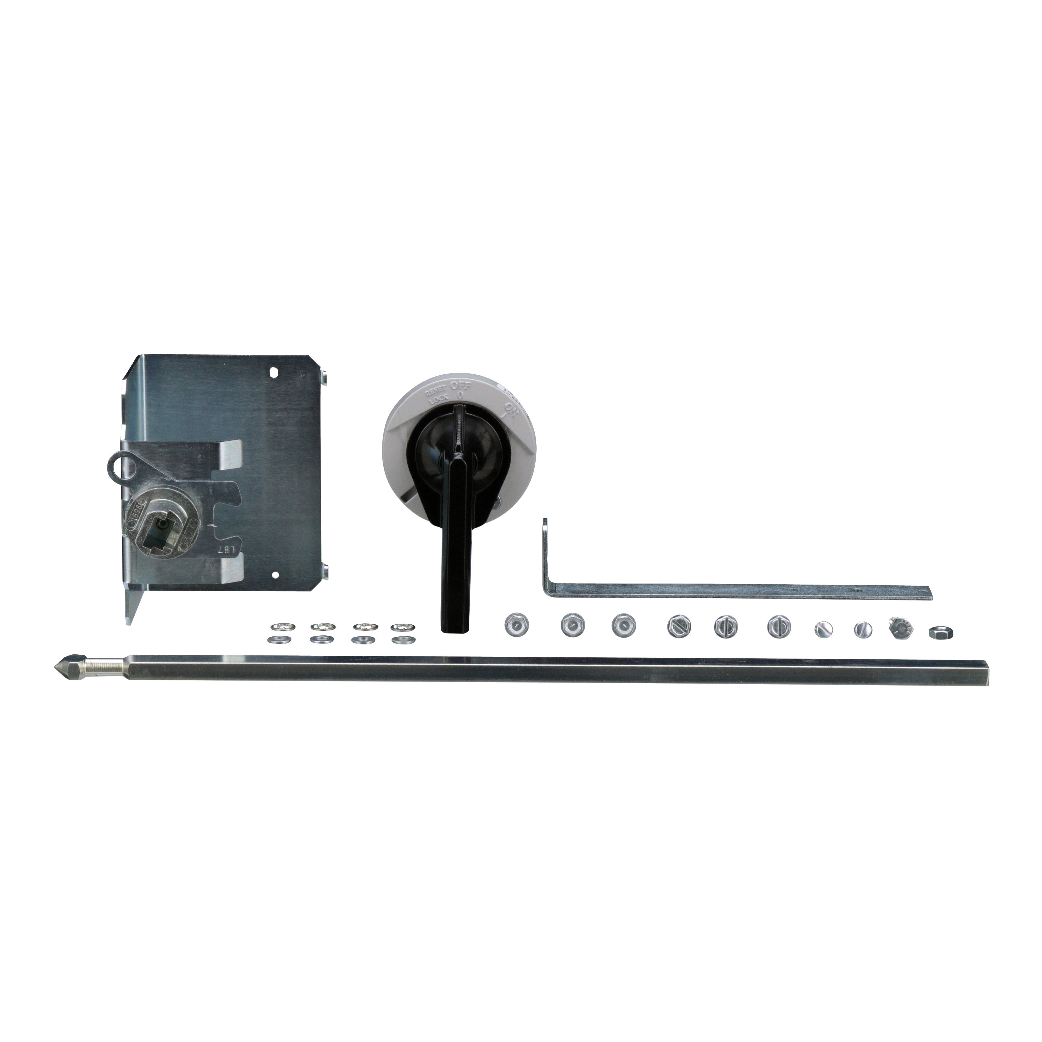 Picture of 9421LB3 - Circuit breaker accessory, PowerPacT B, handle kit, rotary, 3 inch, 125A, operating mechanism, long shaft