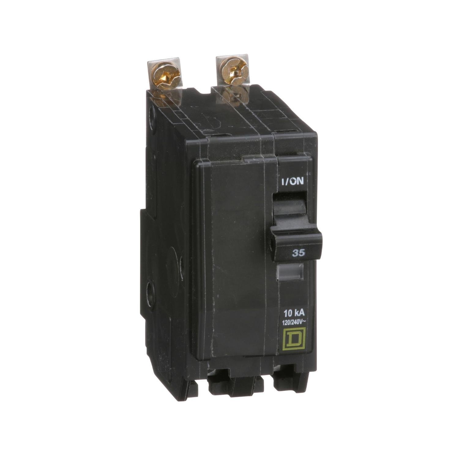 QOB235 - Mini circuit breaker, QO, 35A, 2 pole, 120/240VAC, 10kA, bolt on