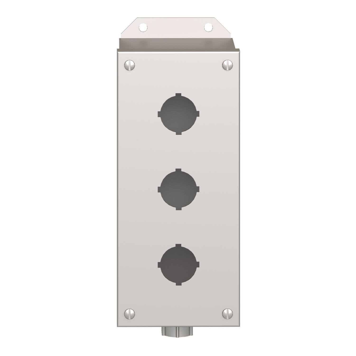 9001KYSS3 - Empty enclosure control station, Harmony 9001K, Harmony 9001SK, stainless steel, 3 cut outs, 30mm