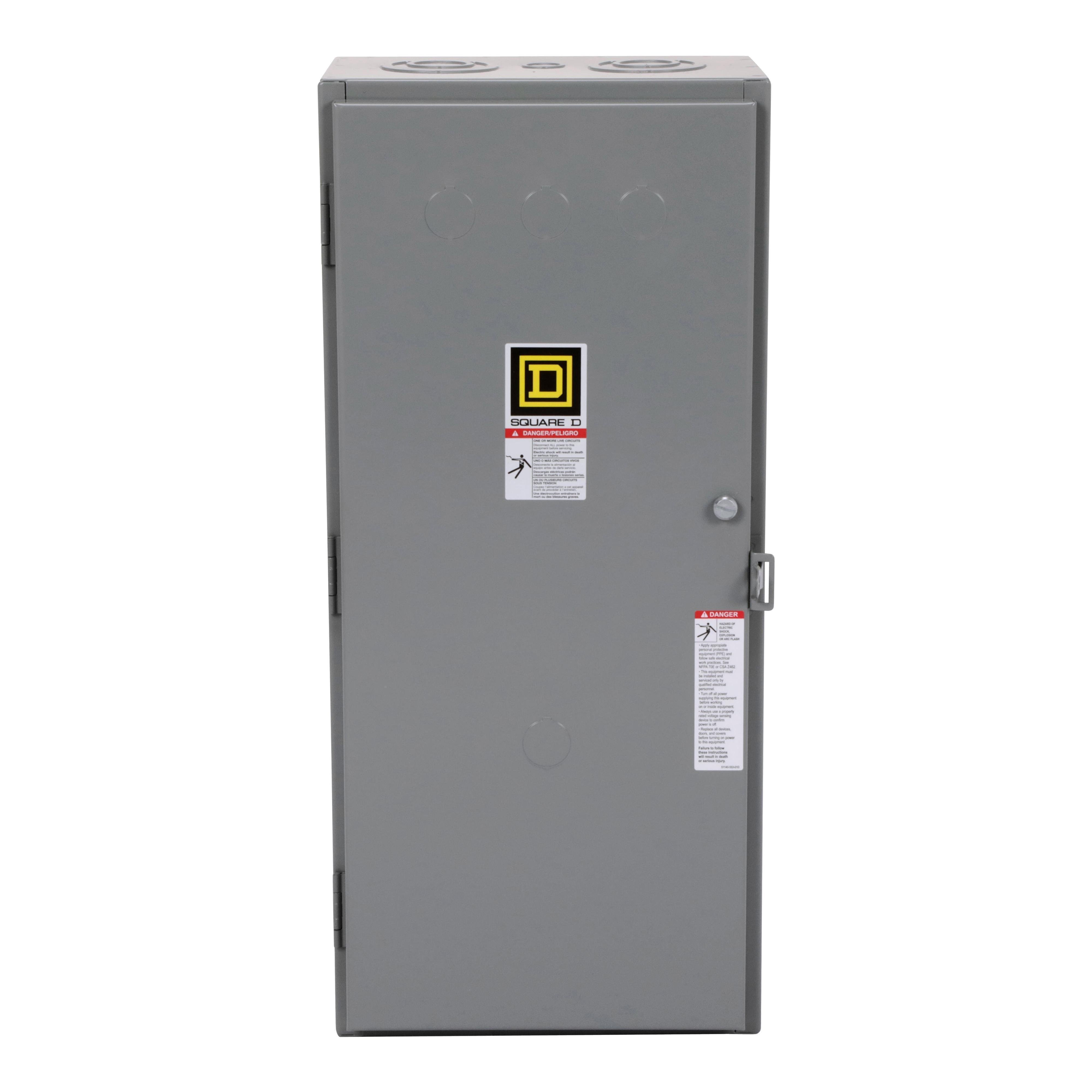8903SQG3V02 - Contactor, Type S, multipole lighting, electrically held, 100A, 4 pole, 110/120VAC 50/60Hz coil, NEMA 1