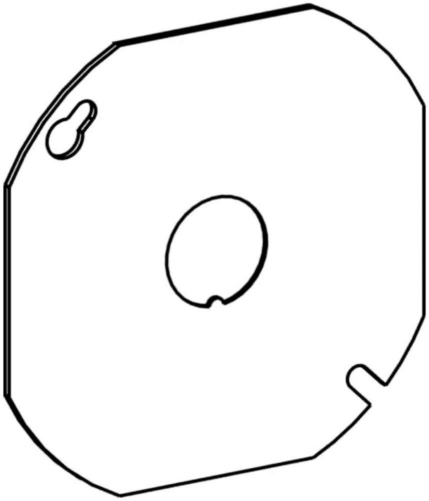 4RBCK - FLAT, 4" ROUND BLANK COVER WITH 1/2" KO