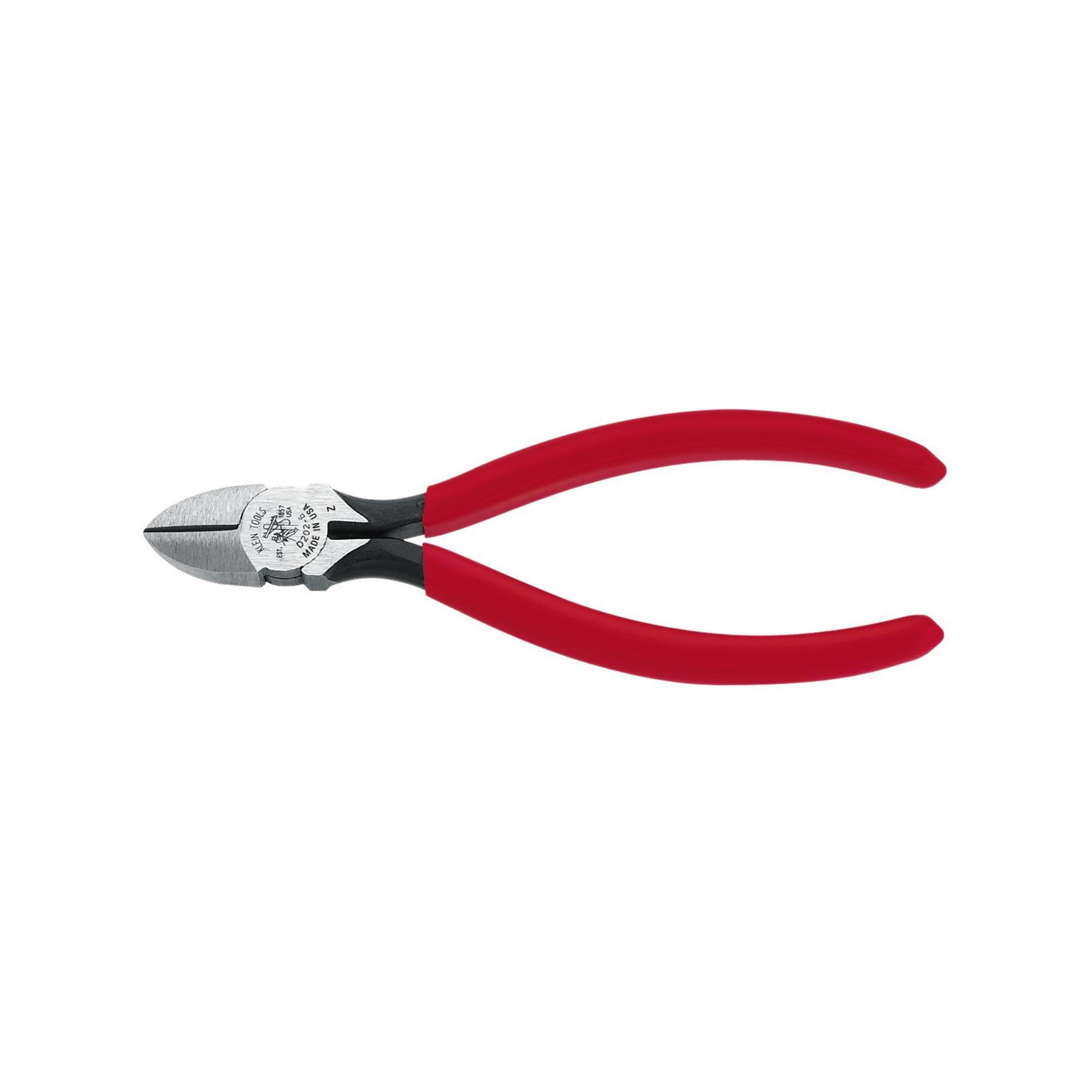 D202-6C - Diagonal Cutting Pliers, Tapered Nose, Spring-Loaded, 6-Inch