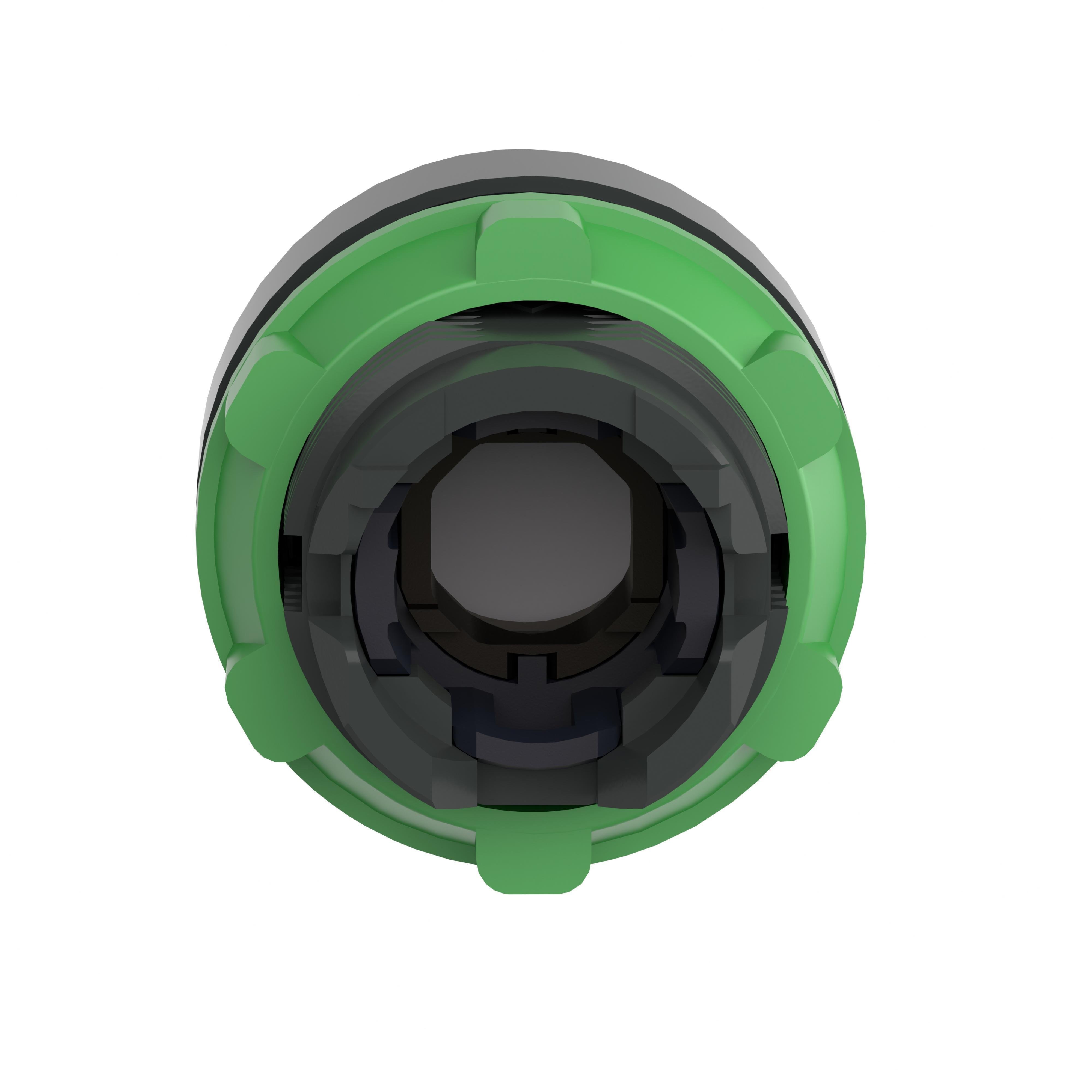 Picture of ZB5AW153 - Head for illuminated push button, Harmony XB5, orange projecting, 22mm, universal LED, spring return, unmarked