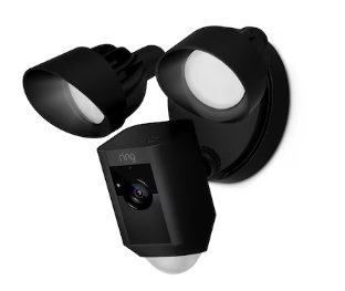 8SF1P7-BEN0 - Ring Floodlight Cam - Hardwired Outdoor Smart Security Camera with Two LED Floodlights - Black