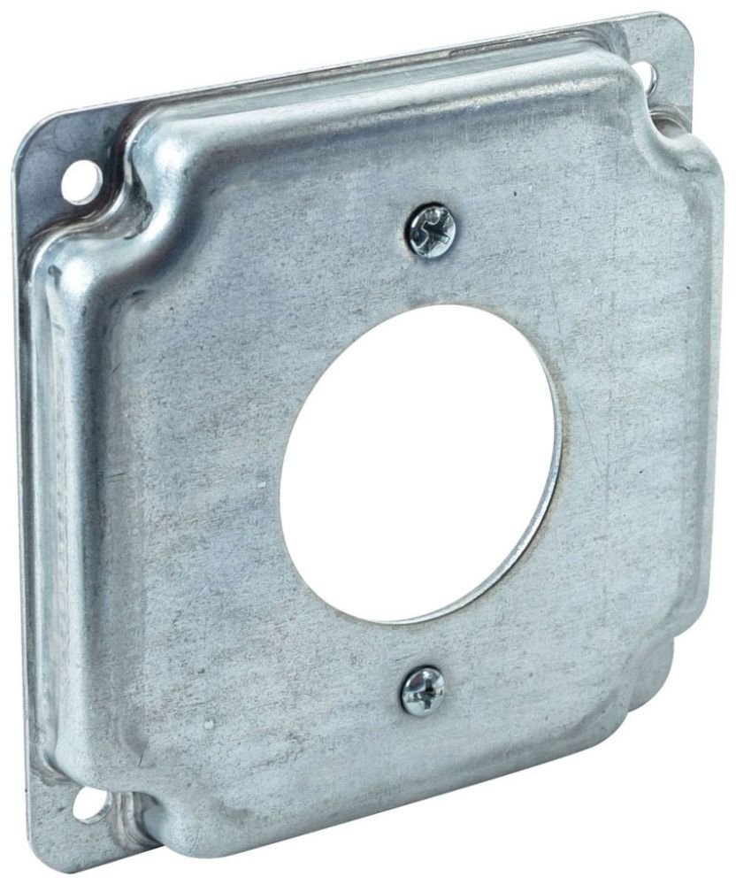 G1932 - G1932 - Square 1/2" Raised Single Receptacle 1.406" Surface Cover, 4", 50 Pak