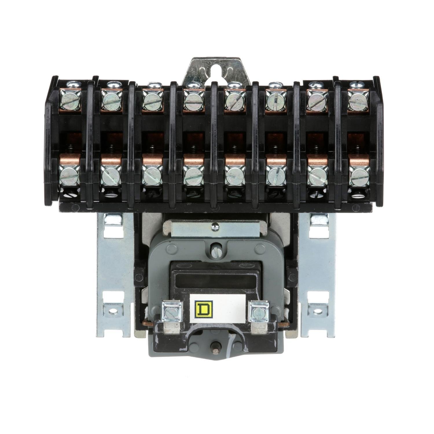 8903LO80V04 - Contactor, Type L, multipole lighting, electrically held, 30A, 8 pole, 600V, 277VAC 60Hz coil, open style [TAA]