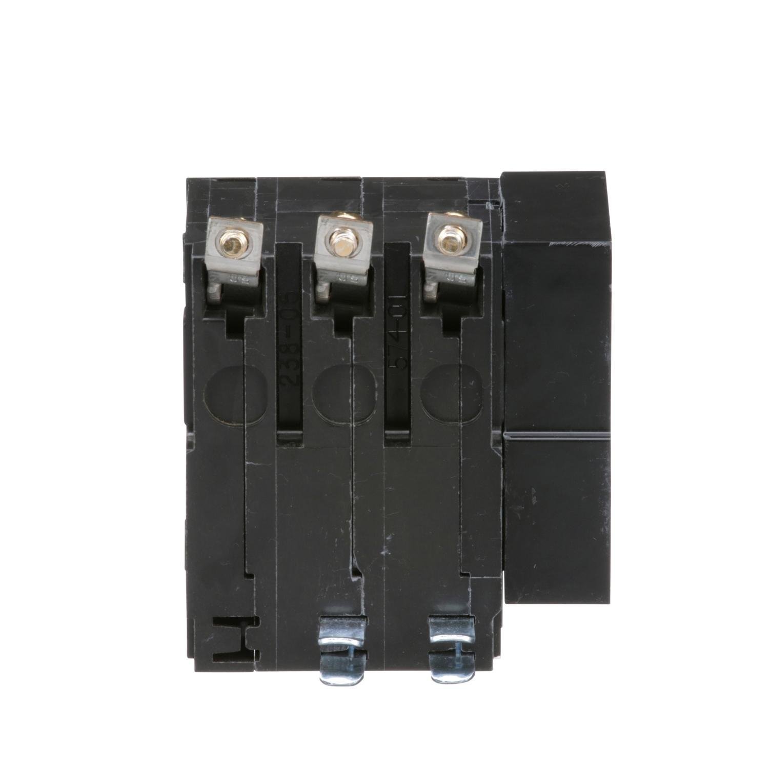 Picture of QOB3501021 - Mini circuit breaker, QO, 50A, 3 pole, 120/240VAC, 10kA, bolt on, AC shunt