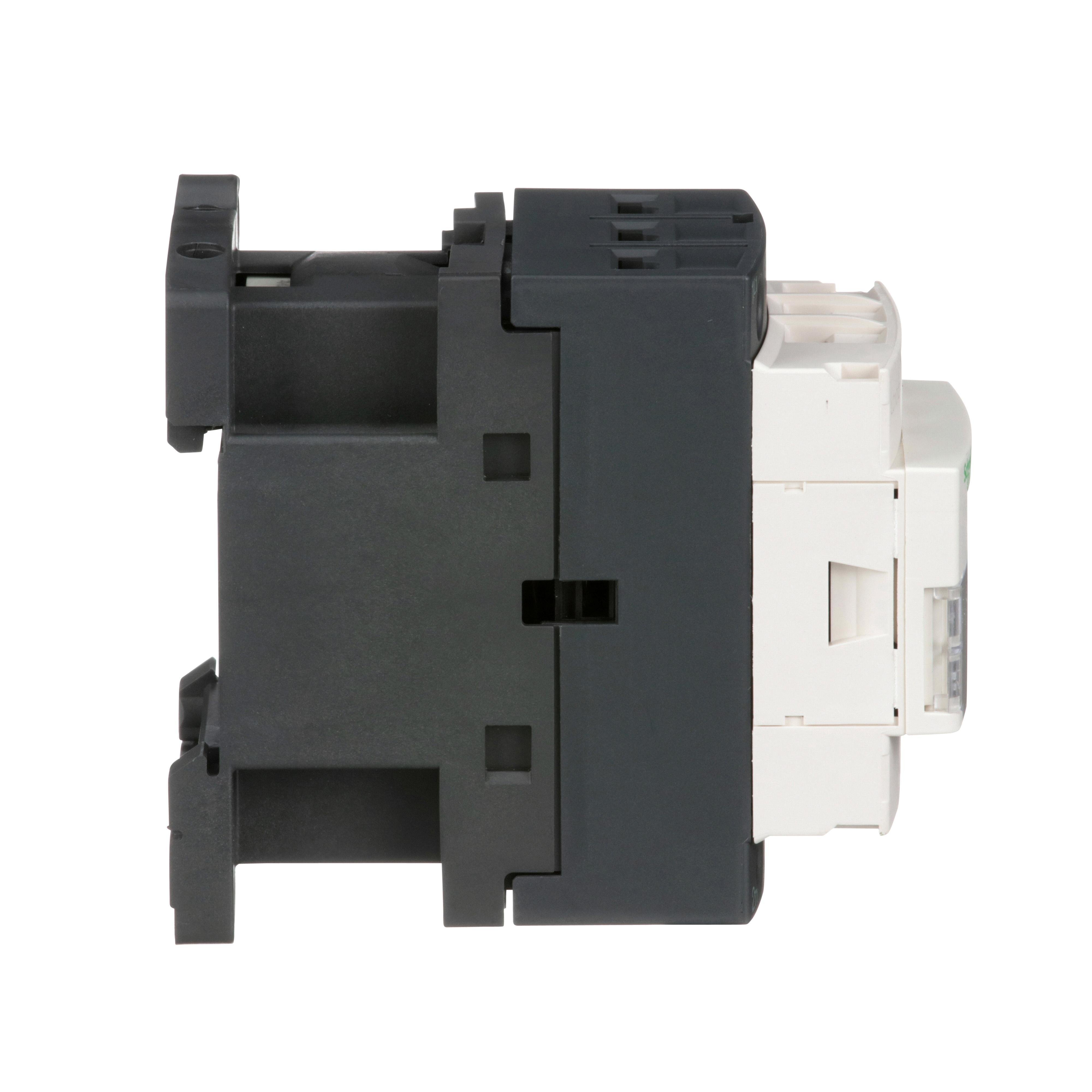 Picture of LC1D12G7 - IEC contactor, TeSys Deca, nonreversing, 12A, 7.5HP at 480VAC, up to 100kA SCCR, 3 phase, 3 NO, 120VAC 50/60Hz coil, open