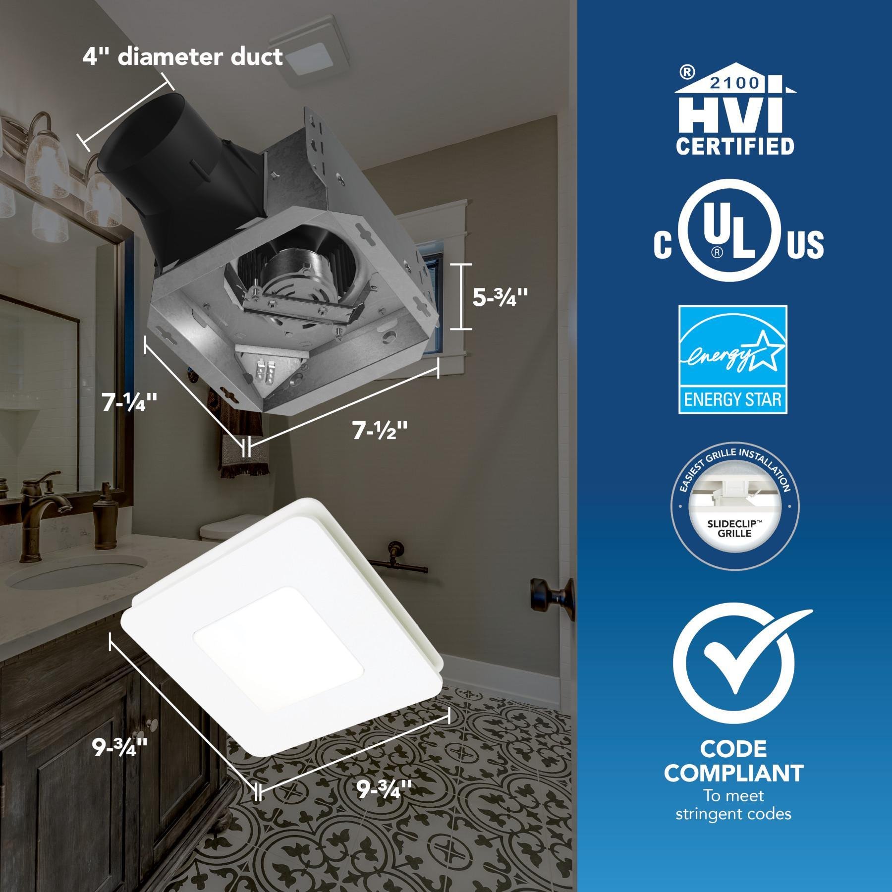 Picture of BEL6 - Bathroom Exhaust Fan with Light Roomside Series, 60 CFM